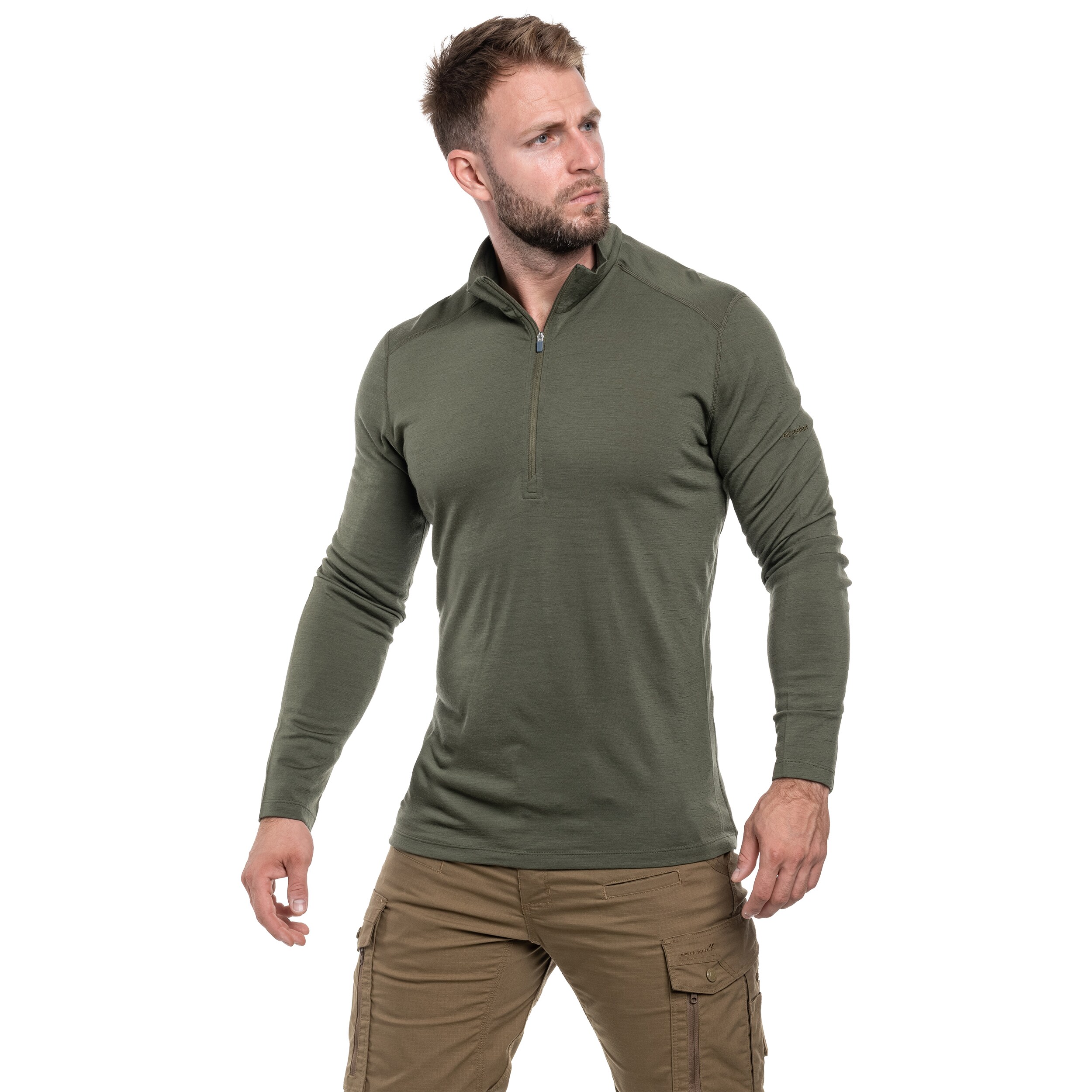 Koszulka termoaktywna Icebreaker Merino Oasis Half Zip - Loden