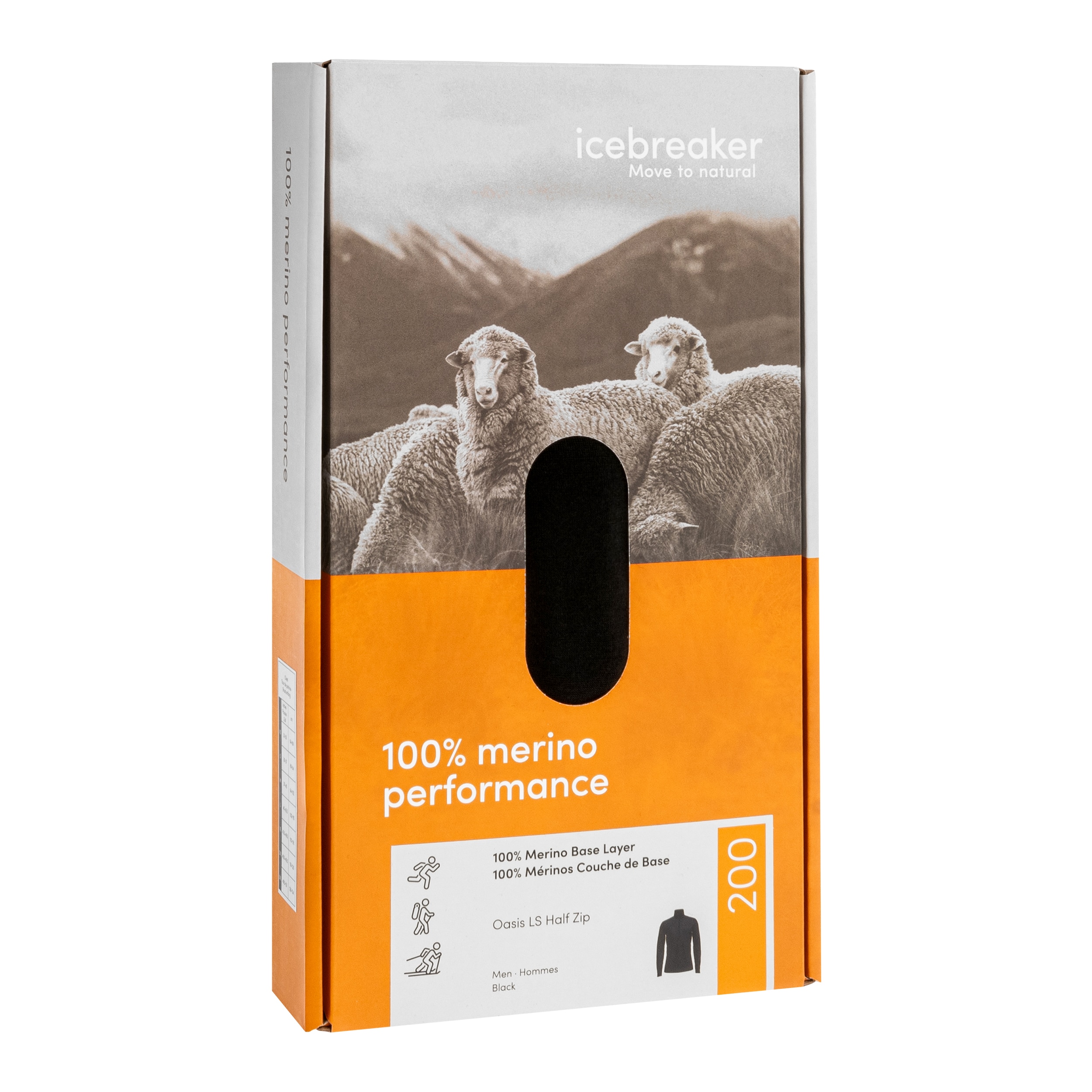 Koszulka termoaktywna Icebreaker Merino Oasis Half Zip - Black