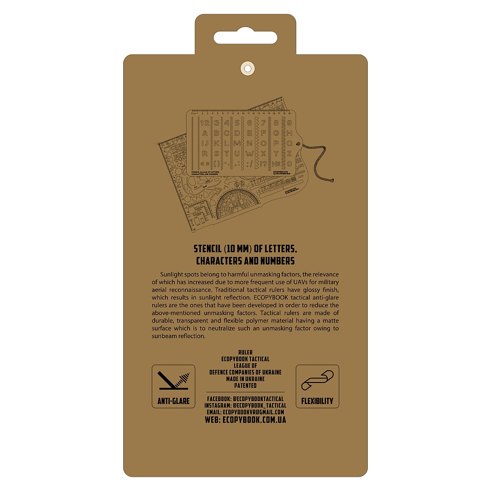 Linijka M-Tac Ecopybook Tactical Stencil Symbols NATO