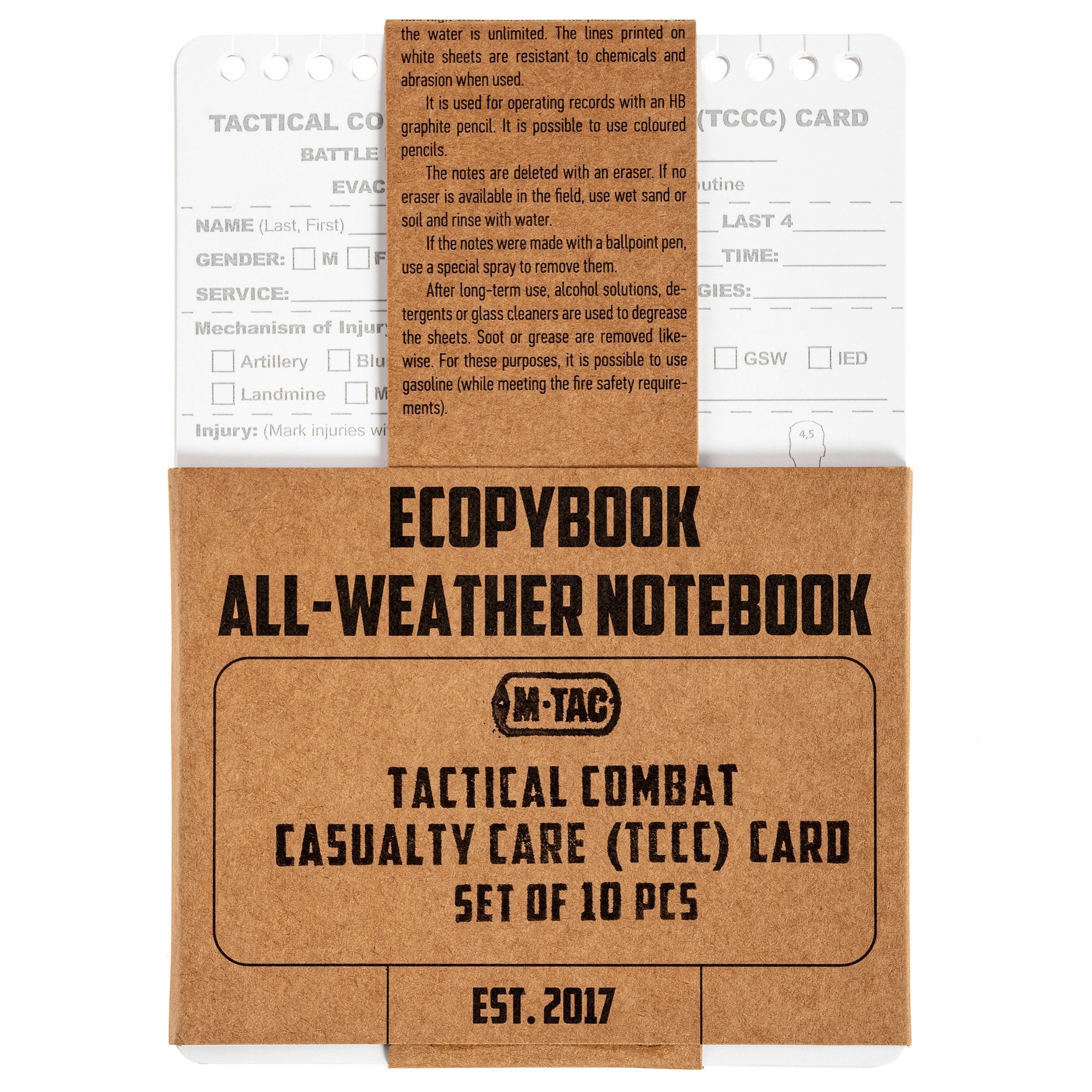 Karta rannego M-Tac Wersja angielska - 10szt.