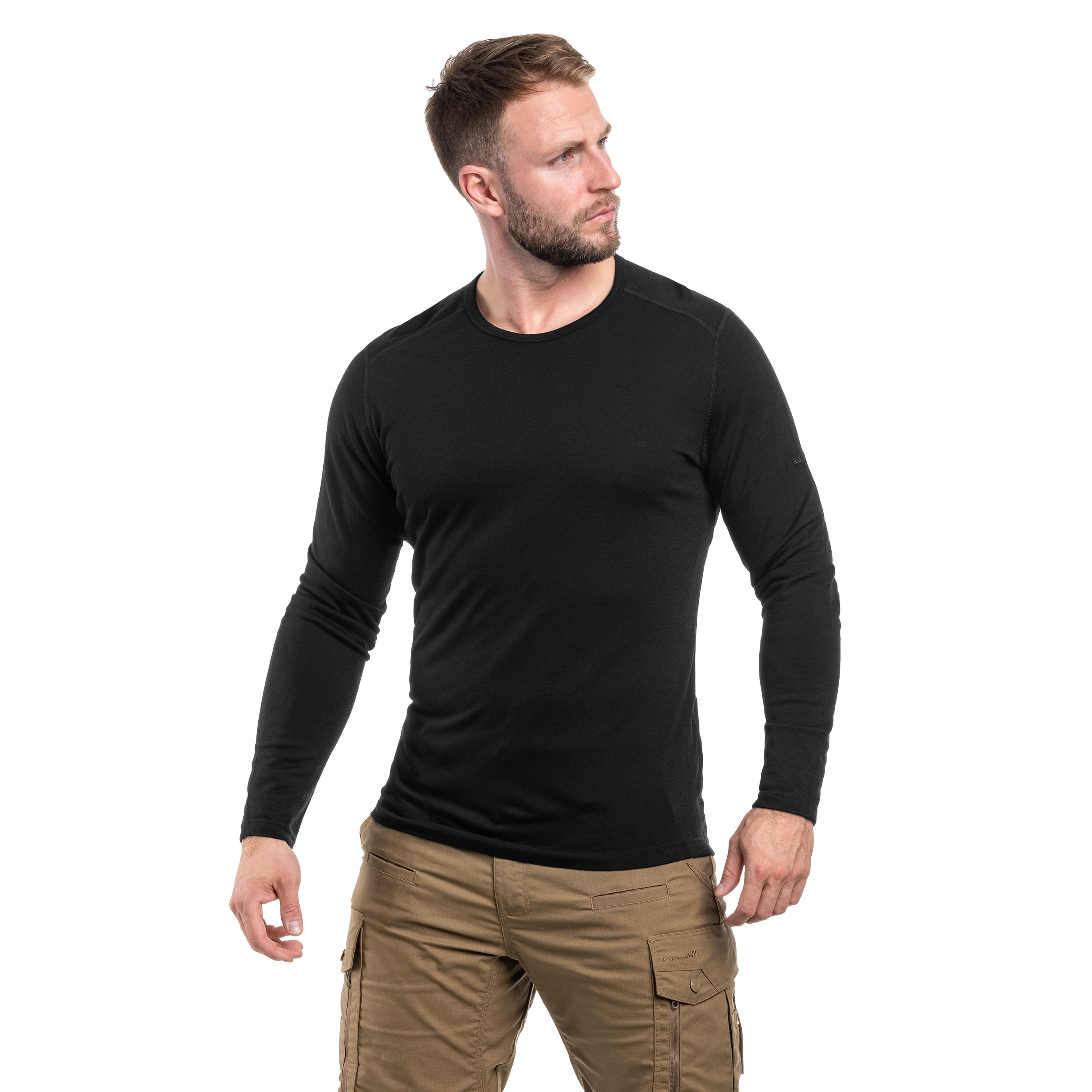 Koszulka termoaktywna Icebreaker Merino 200 Oasis Crewe - Black