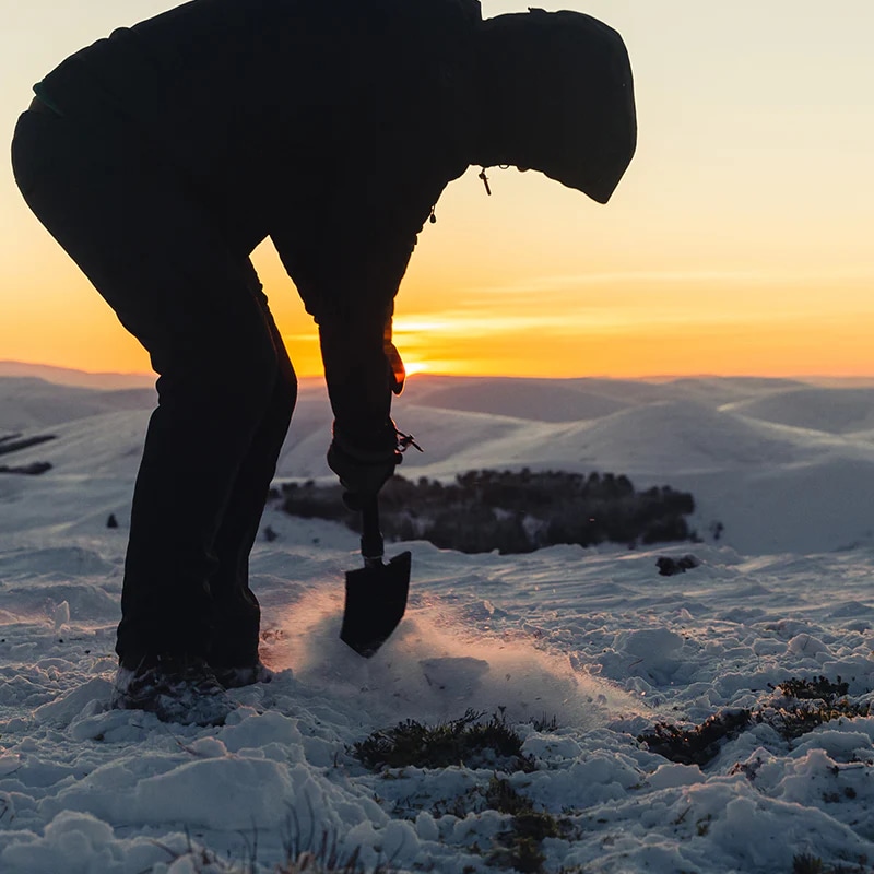 Saperka składana Highlander Outdoor Double Folding Shovel - Black
