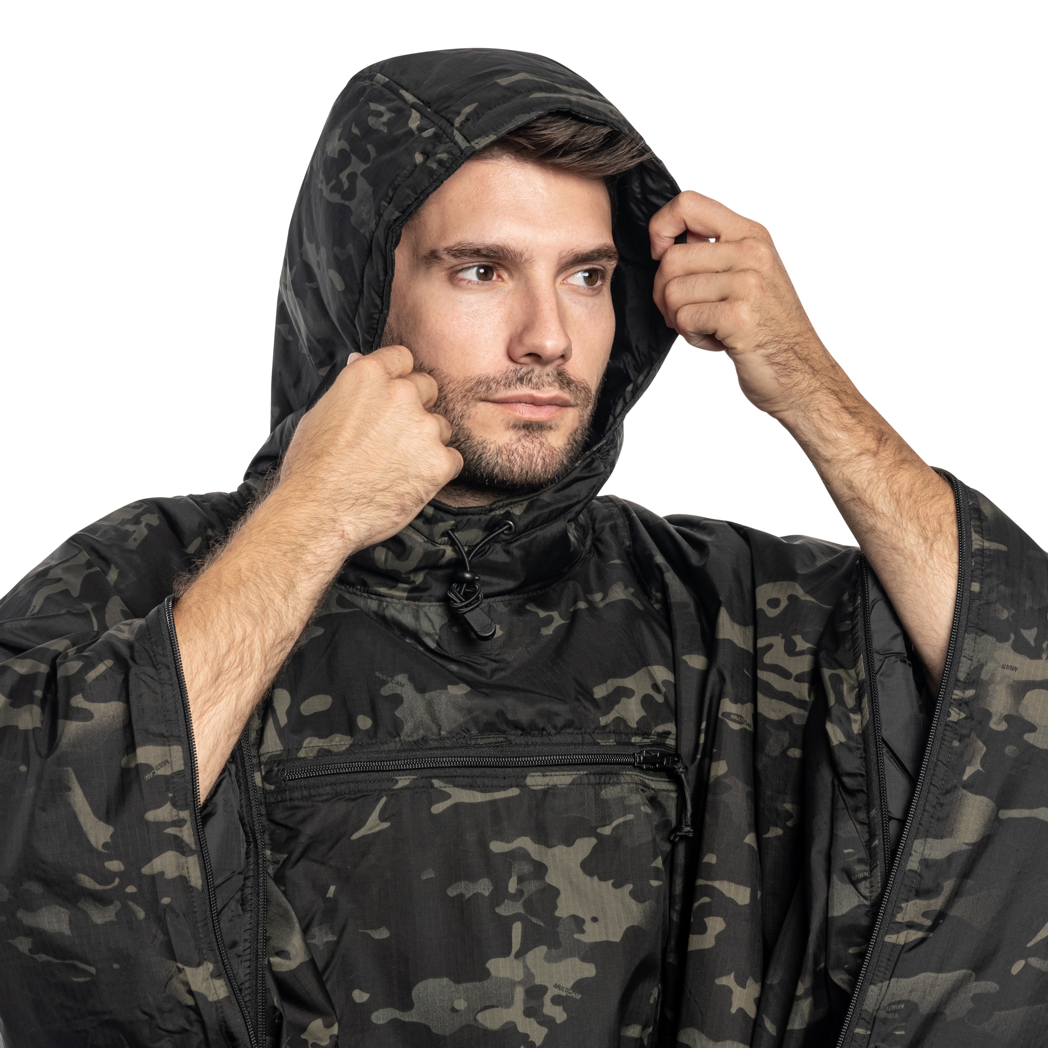 Пончо Helikon-Tex Swagman Roll Climashield Apex з функцією спального мішка - MultiCam Black