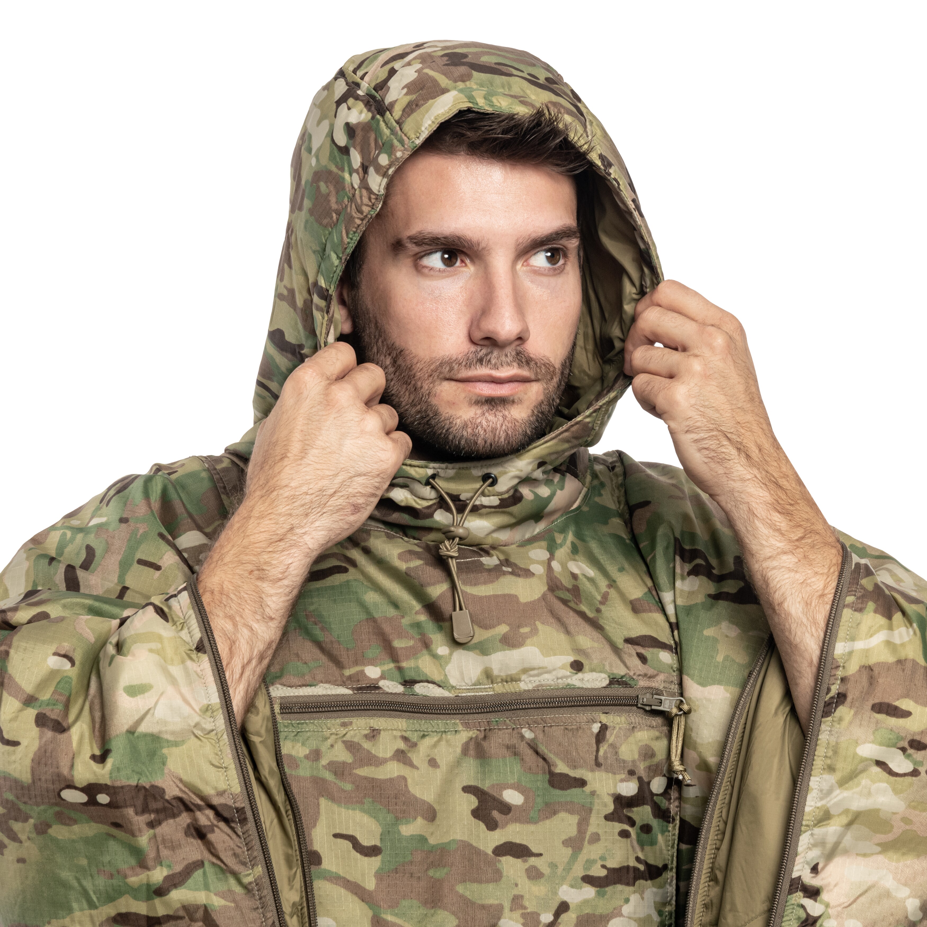 Ponczo Helikon-Tex Swagman Roll Climashield Apex z funkcją śpiwora - MultiCam