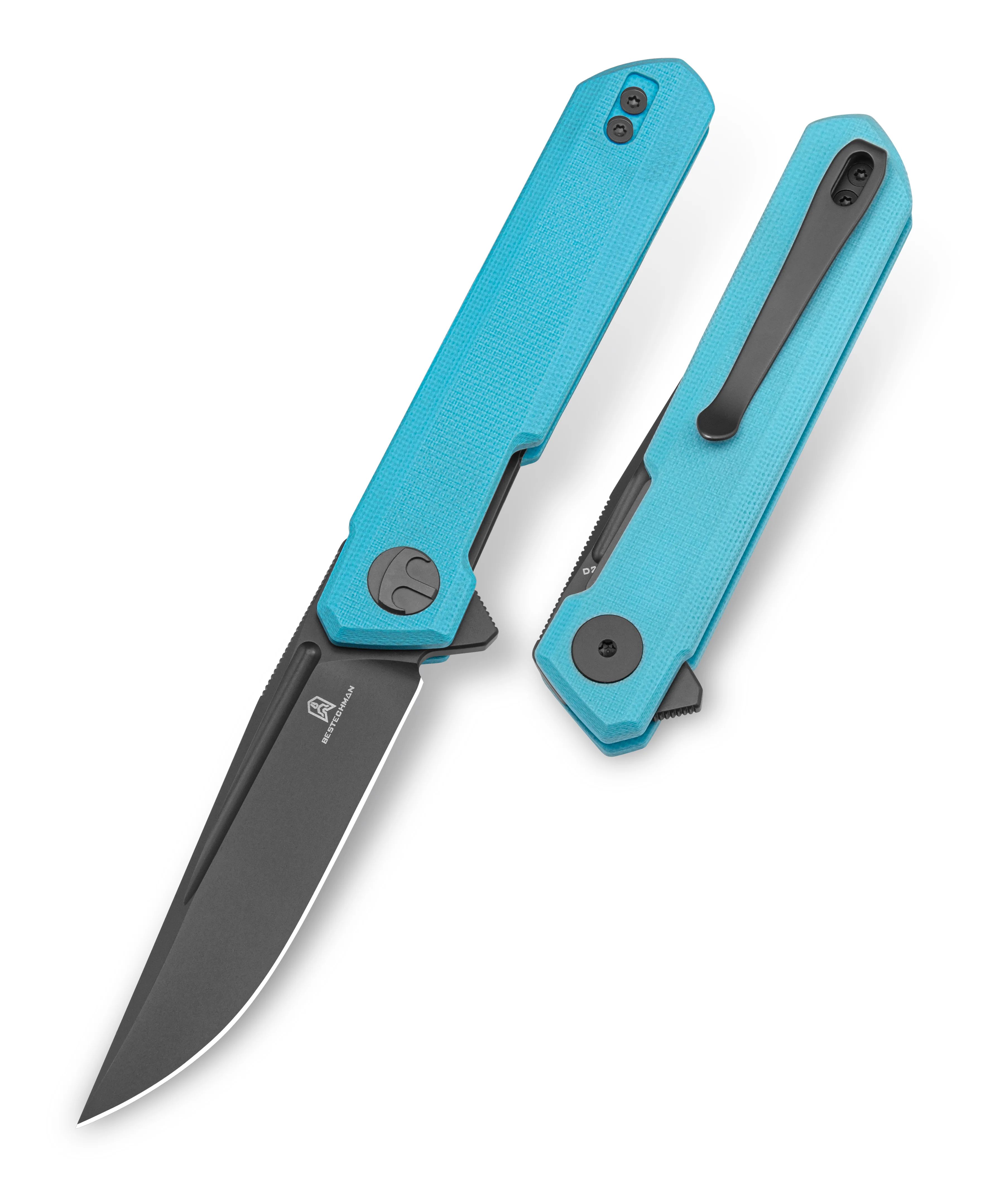 Bestechman Mini Dundee Folding Knife - Blue/Black
