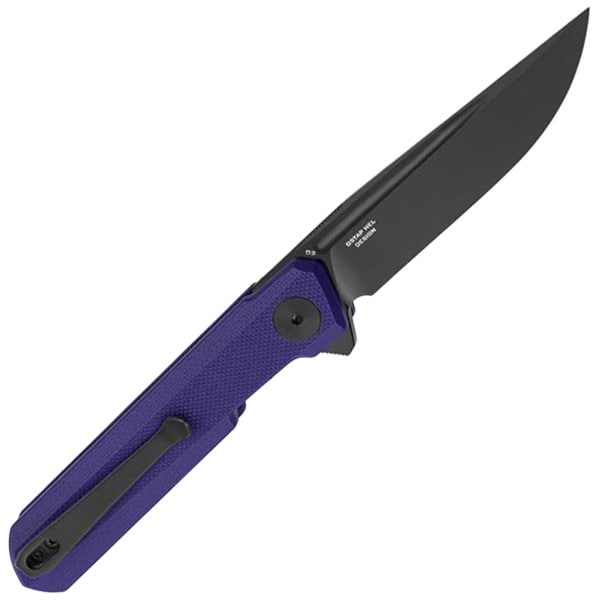 Bestechman Mini Dundee Folding Knife Double Detent - Purple/Black
