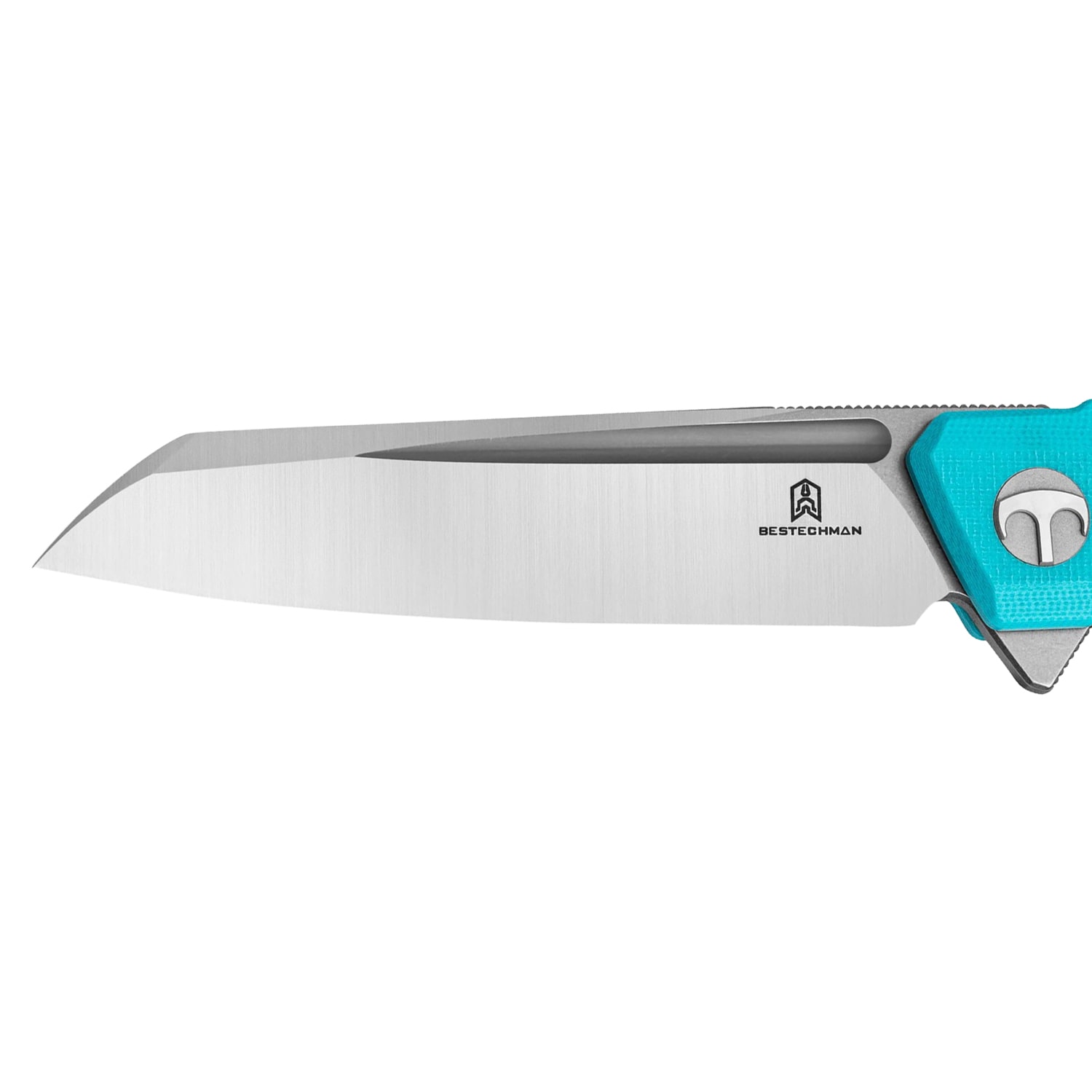 Nóż składany Bestechman Dundee Sheepfoot - Tiffany Blue/Silver Blade