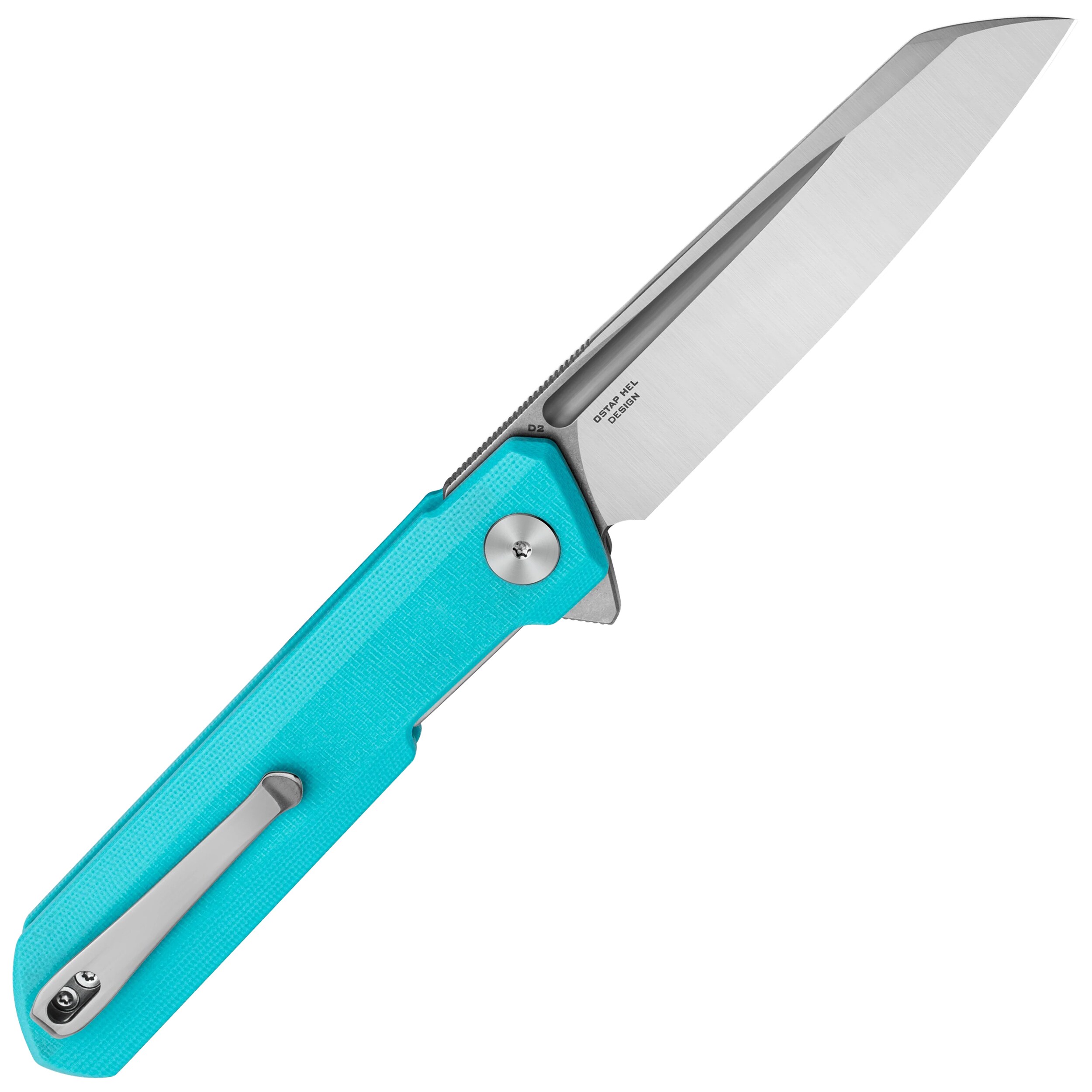 Nóż składany Bestechman Dundee Sheepfoot - Tiffany Blue/Silver Blade