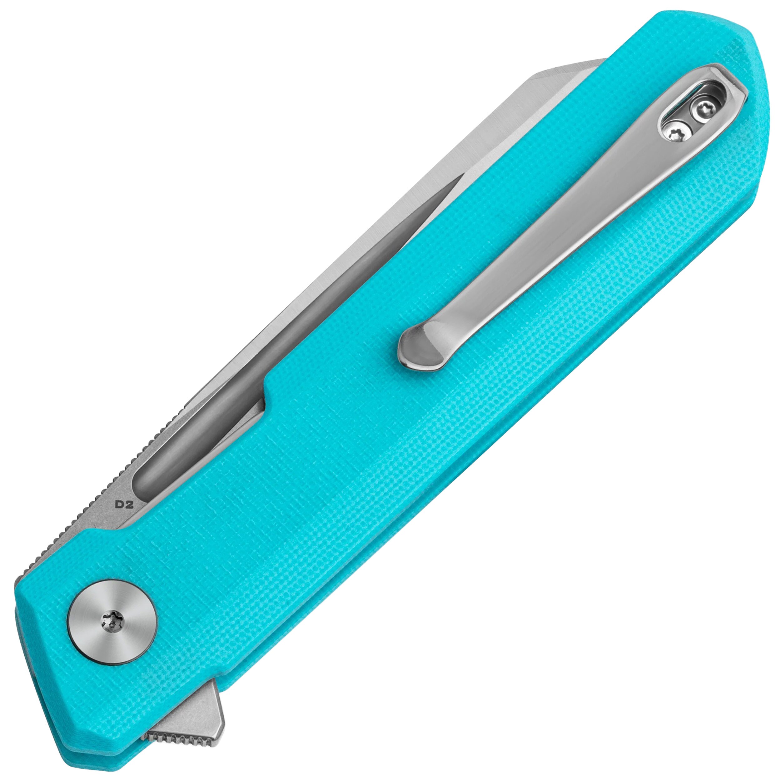 Nóż składany Bestechman Dundee Sheepfoot - Tiffany Blue/Silver Blade