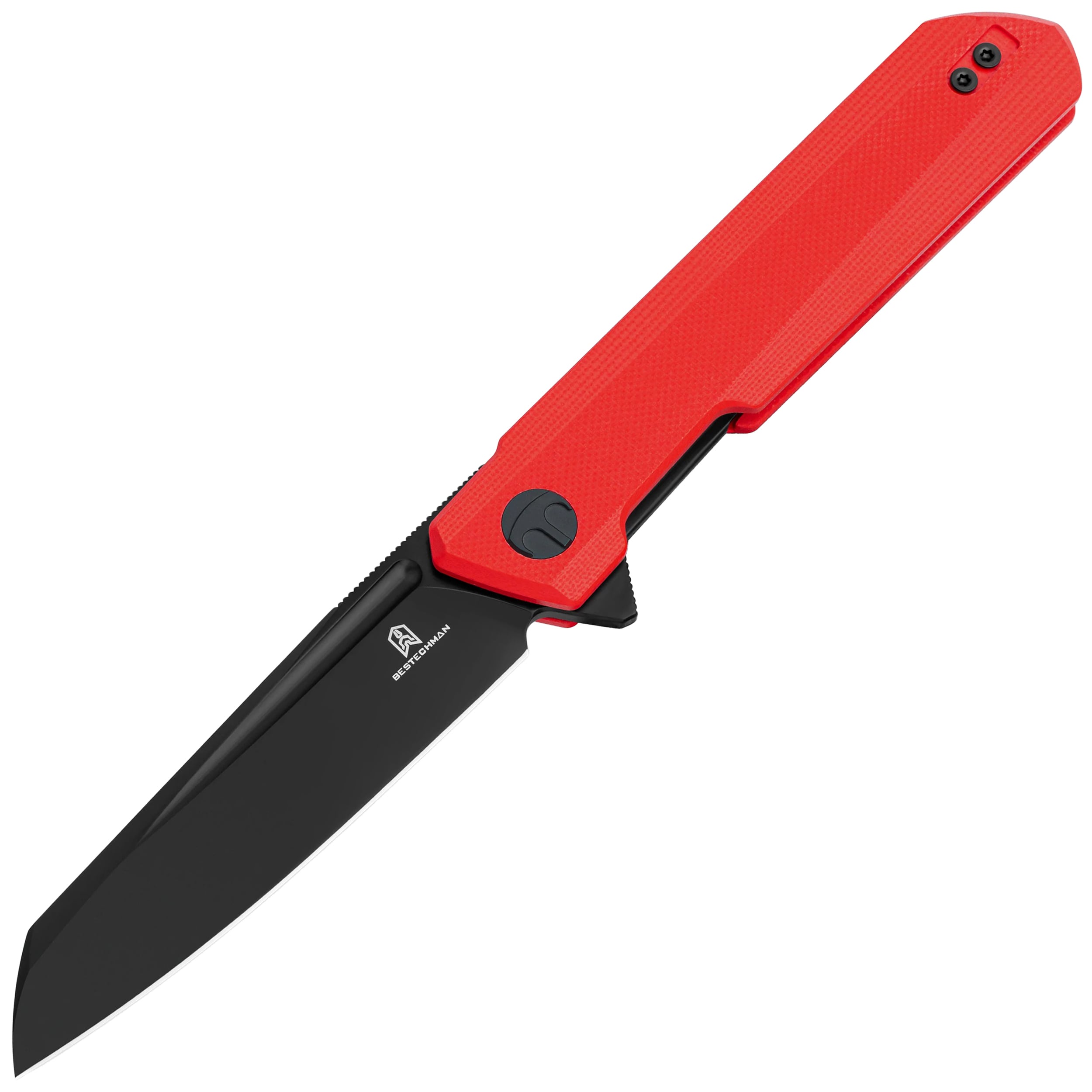 Nóż składany Bestechman Dundee Sheepfoot - Red/Black Blade