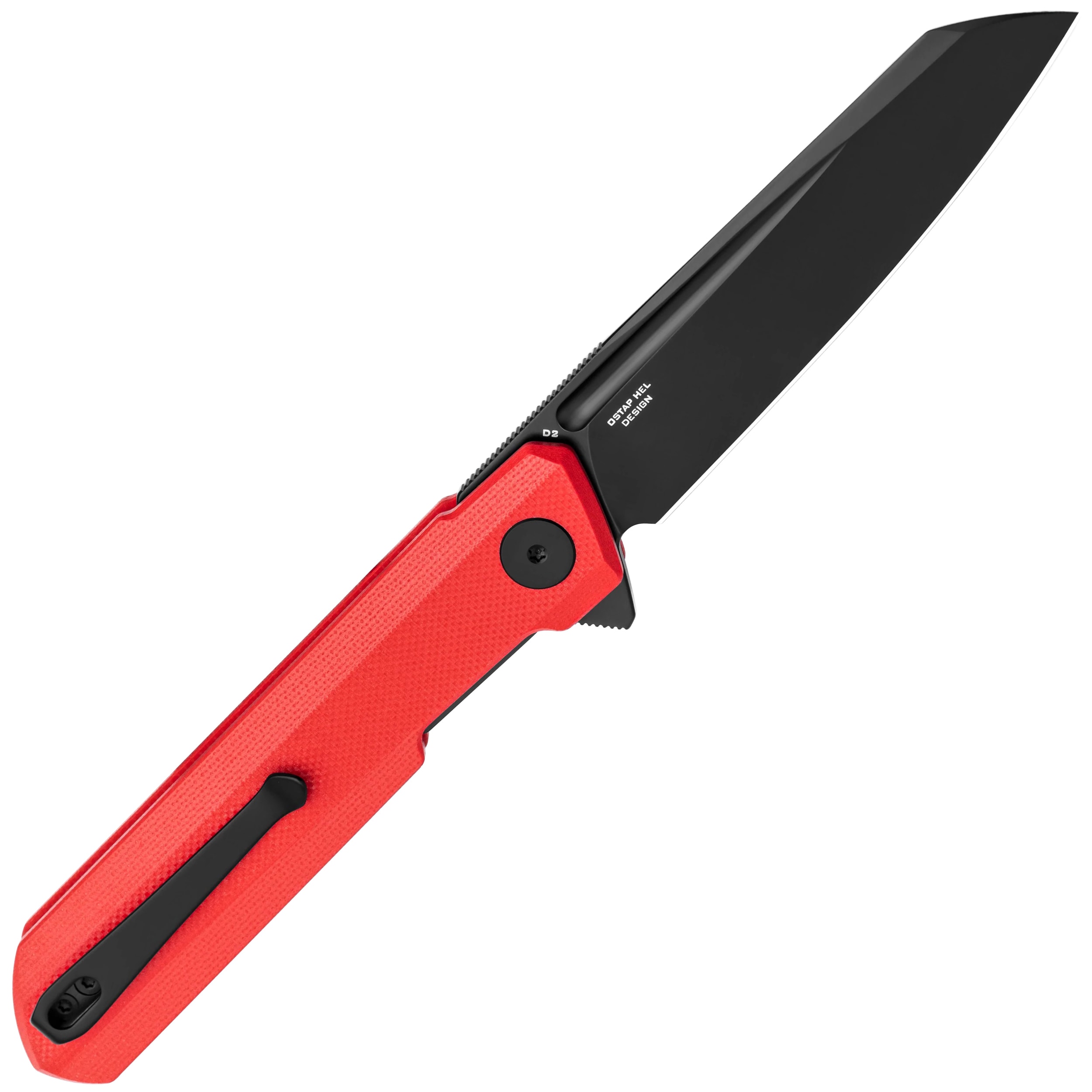 Nóż składany Bestechman Dundee Sheepfoot - Red/Black Blade