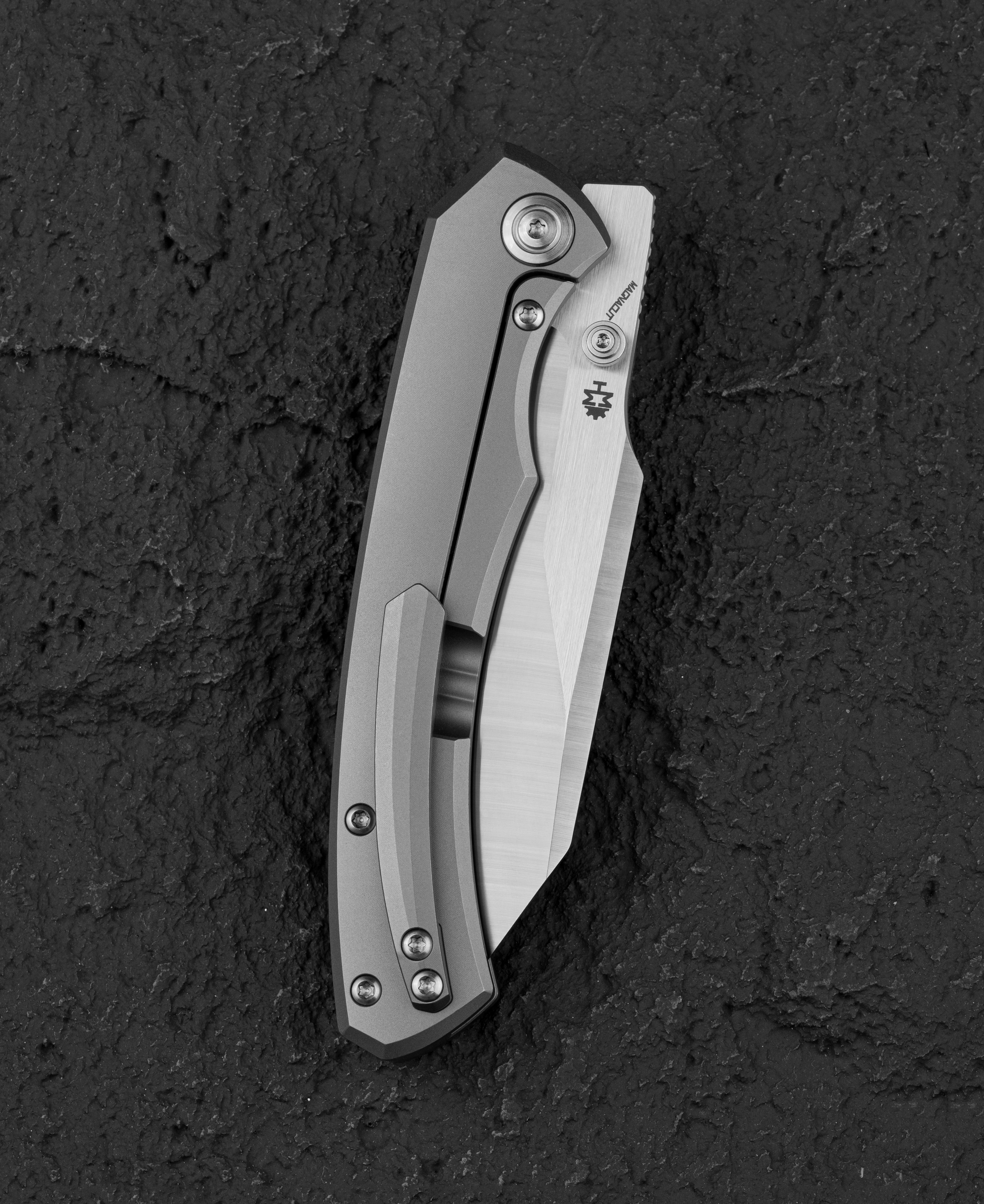 Nóż składany Bestech Clastic - Satin/White Bead Blast