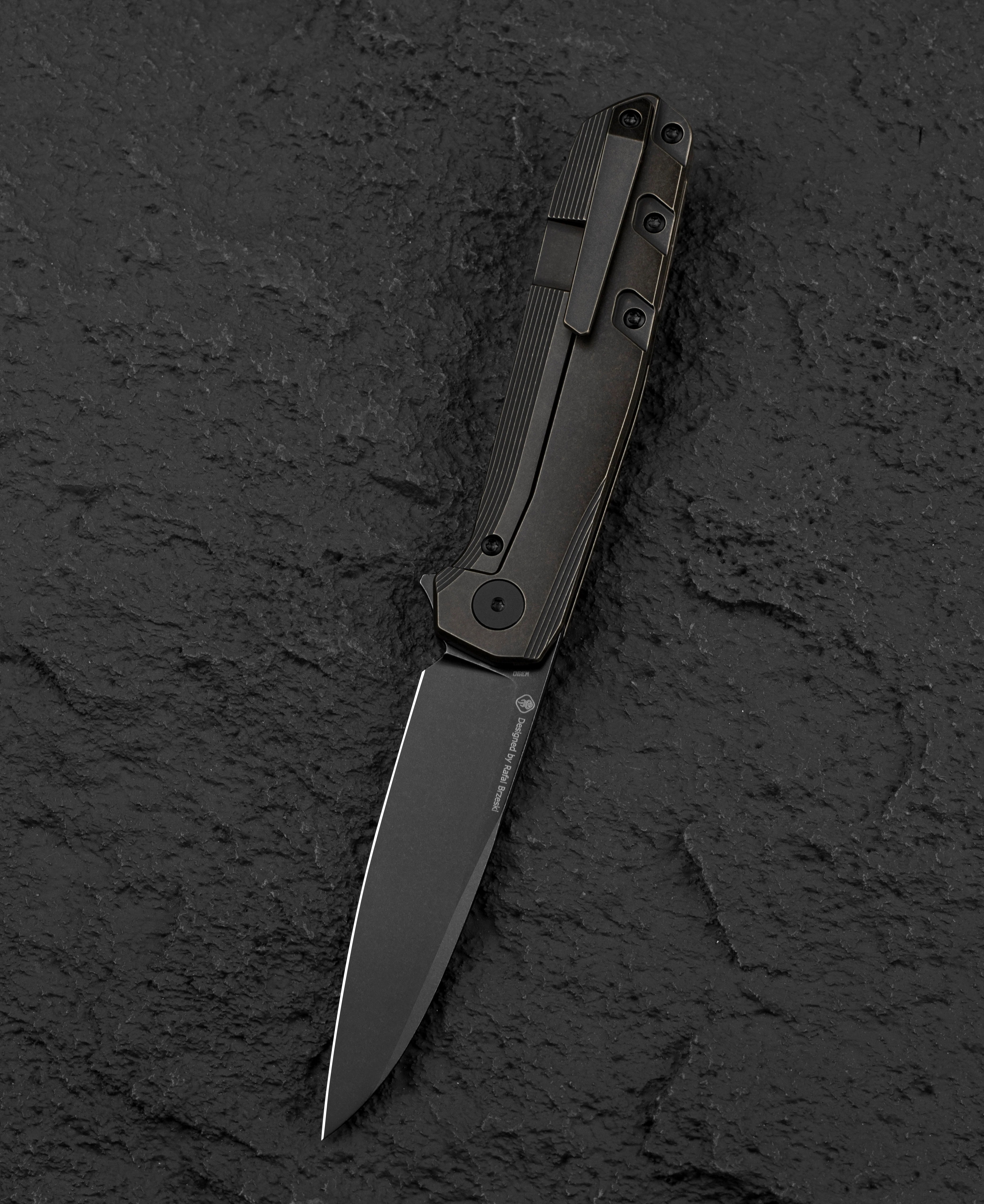 Nóż składany Bestech 9 - Black Stonewash/Black Bronze