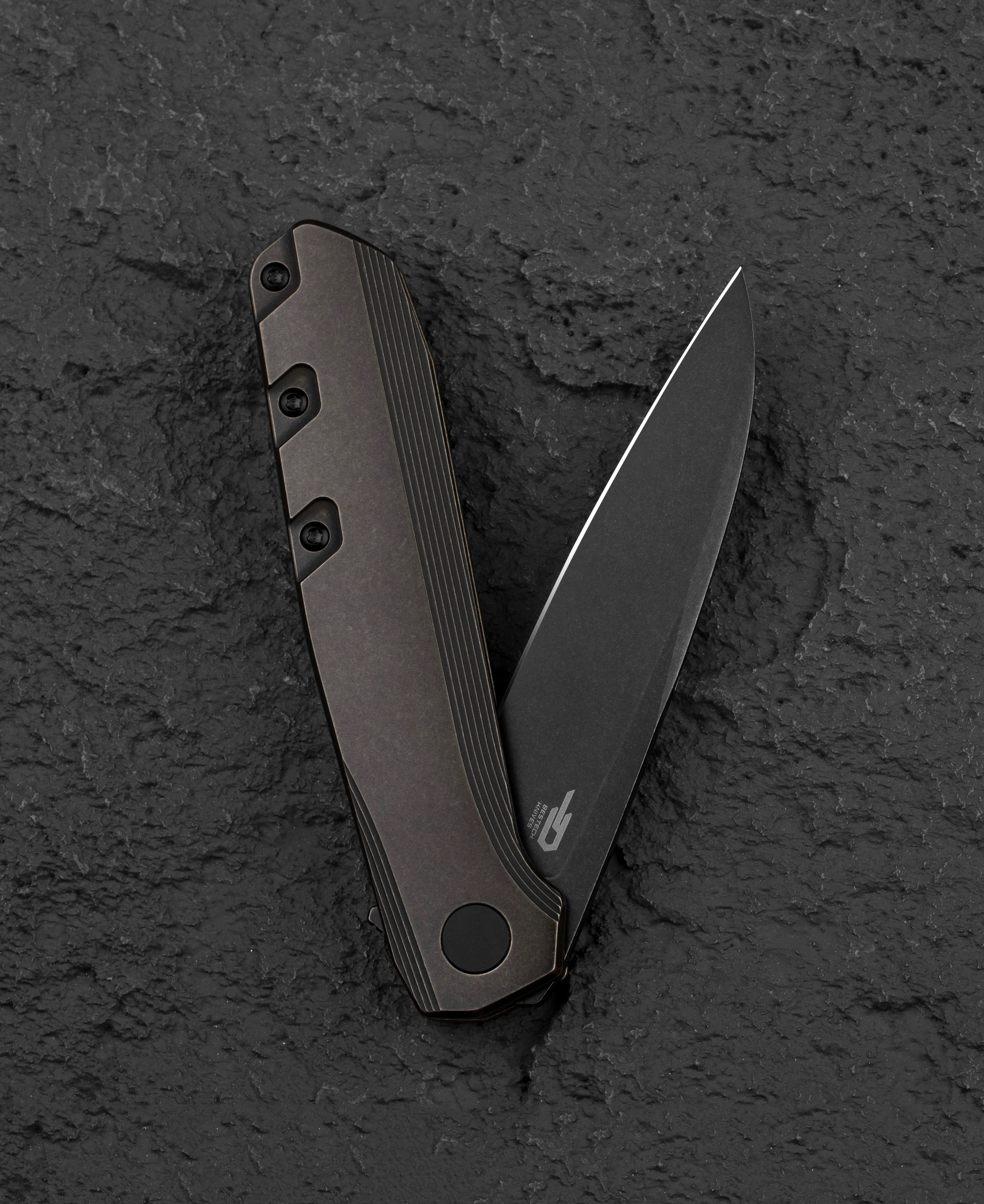 Nóż składany Bestech 9 - Black Stonewash/Black Bronze