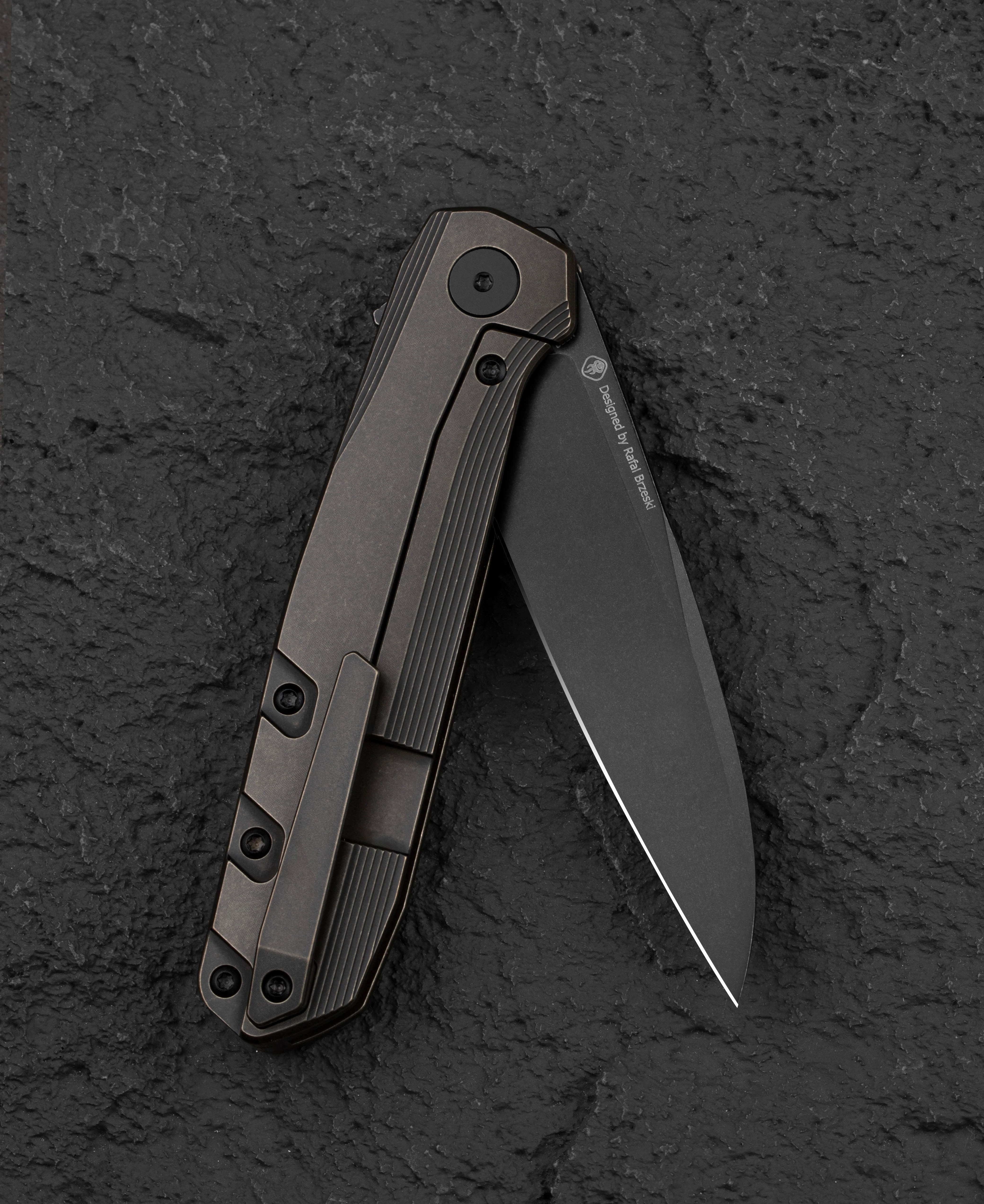 Nóż składany Bestech 9 - Black Stonewash/Black Bronze