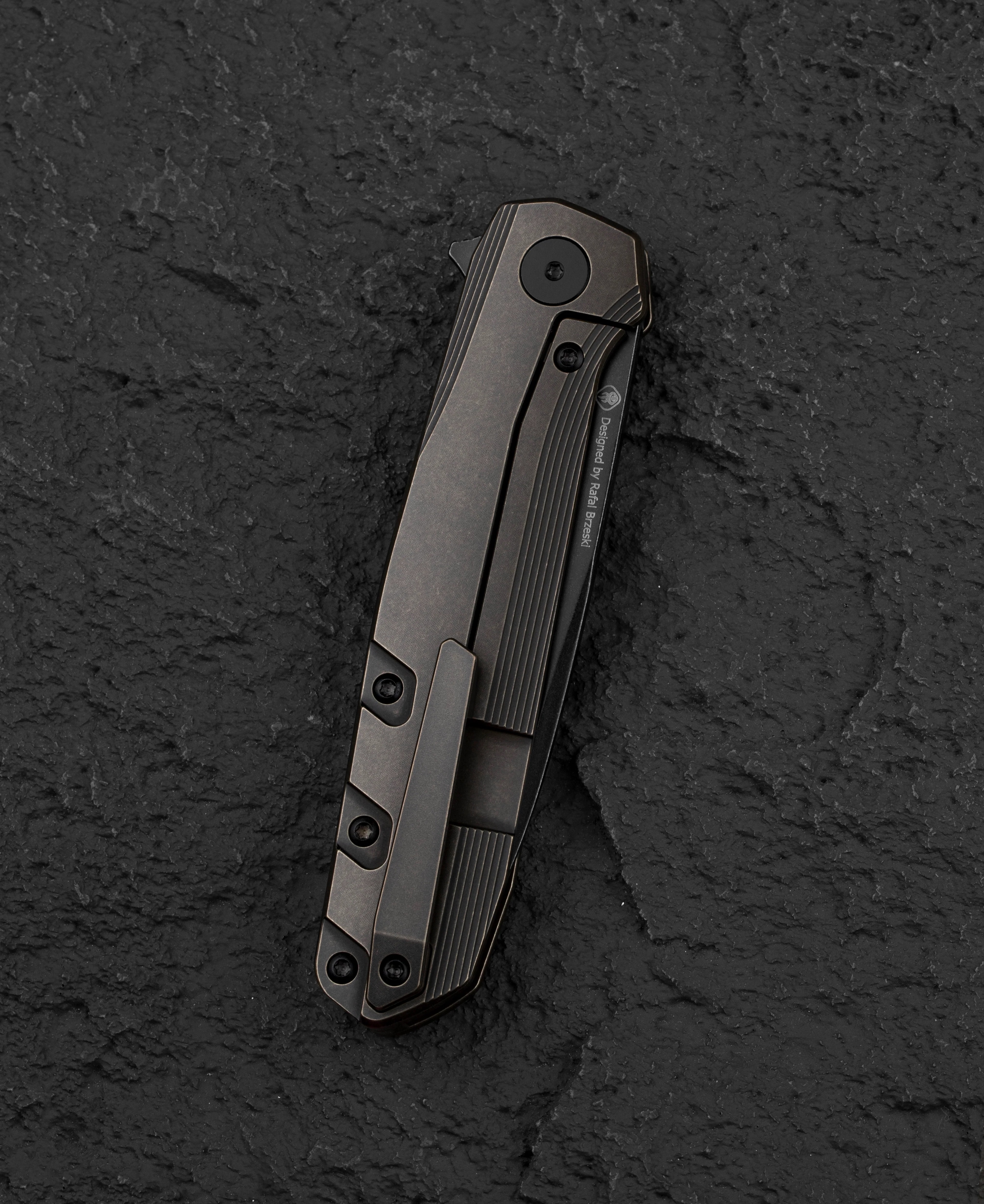 Nóż składany Bestech 9 - Black Stonewash/Black Bronze