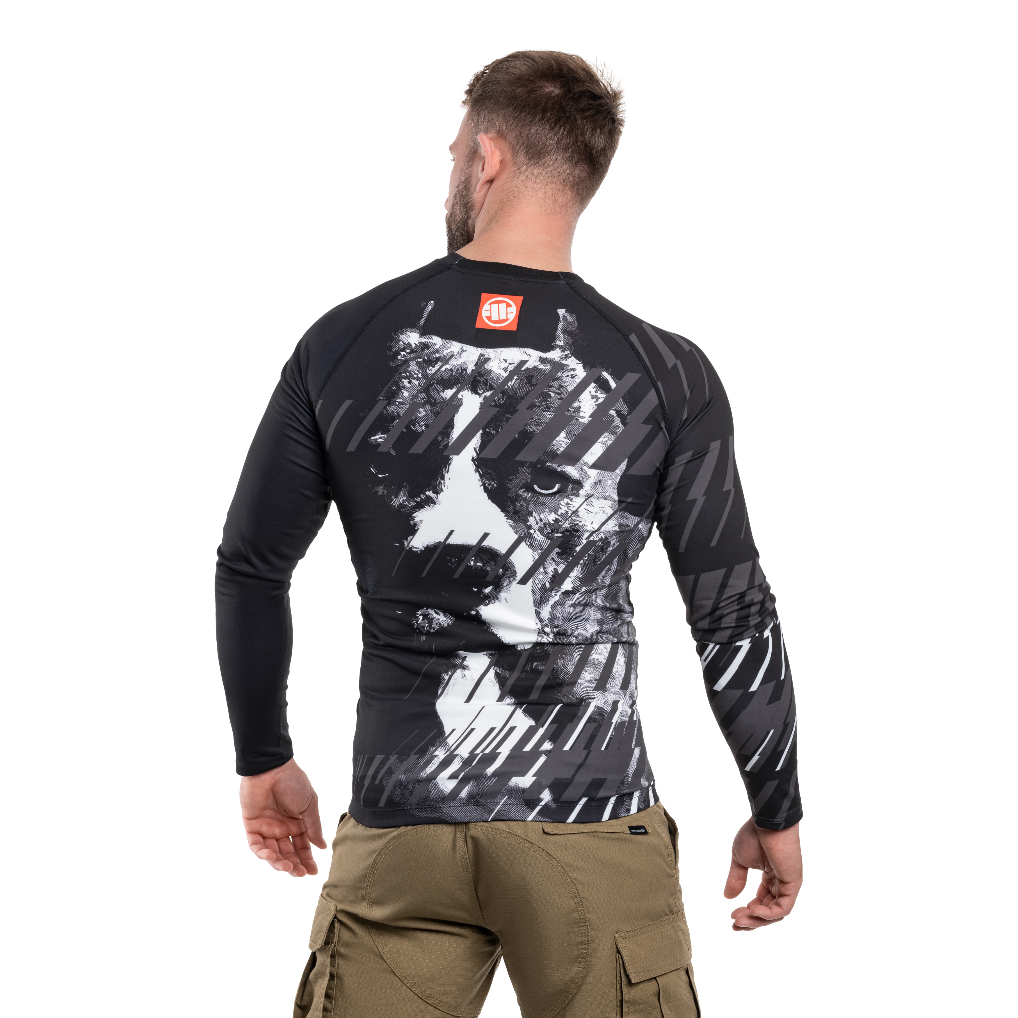 Koszulka termoaktywna Pitbull LongSleeve Rashguard Street Dog - Black