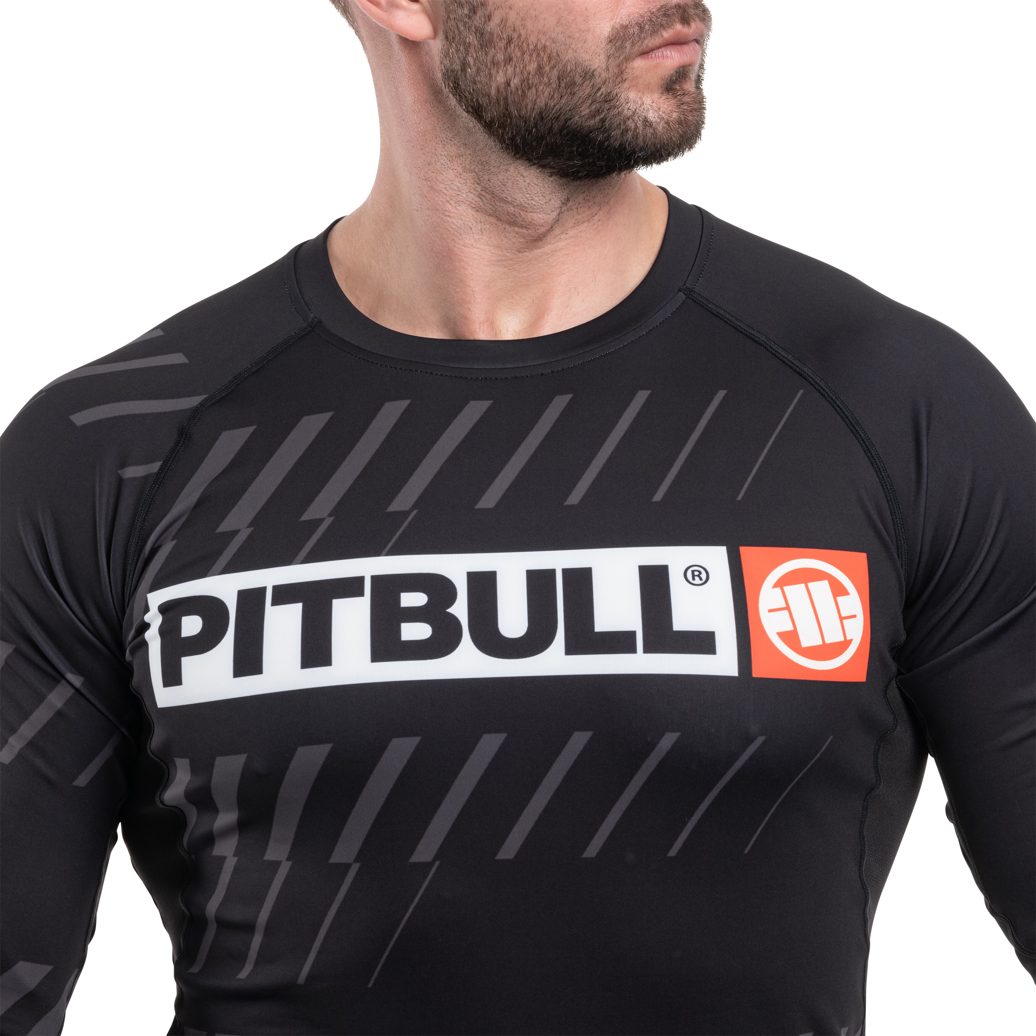 Koszulka termoaktywna Pitbull LongSleeve Rashguard Street Dog - Black