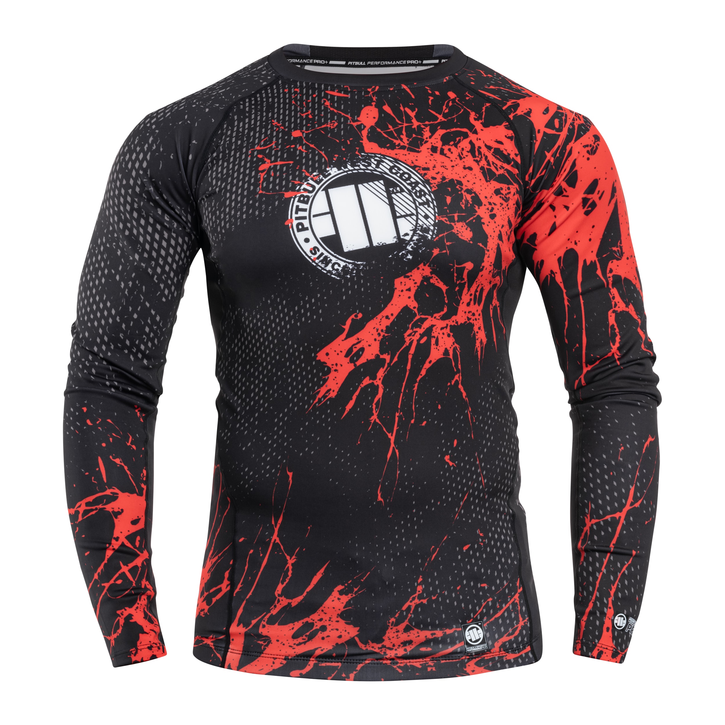 Koszulka termoaktywna Pitbull LongSleeve Rashguard Blood Dog II - Black