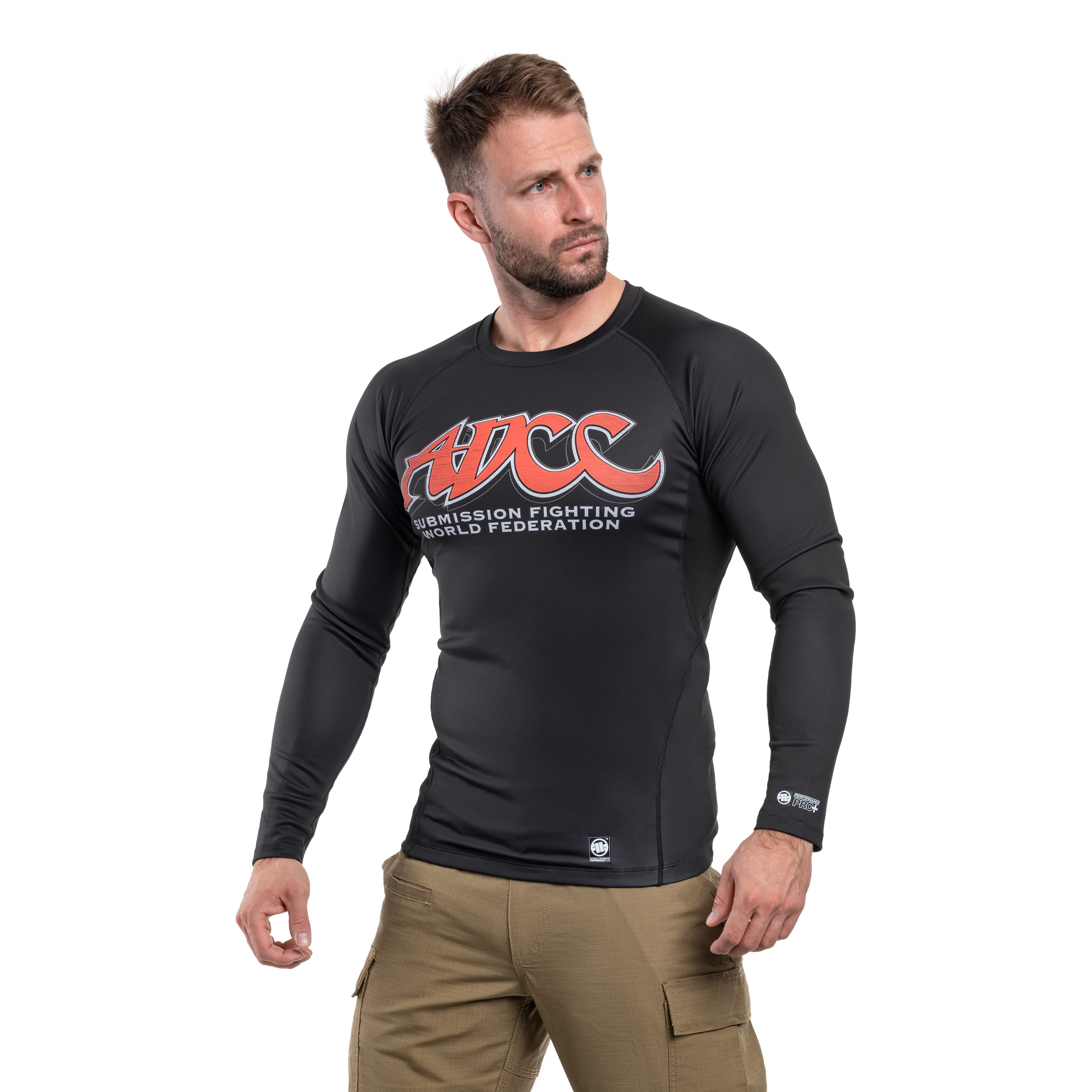 Koszulka termoaktywna Pitbull LongSleeve Rashguard ADCC - Black