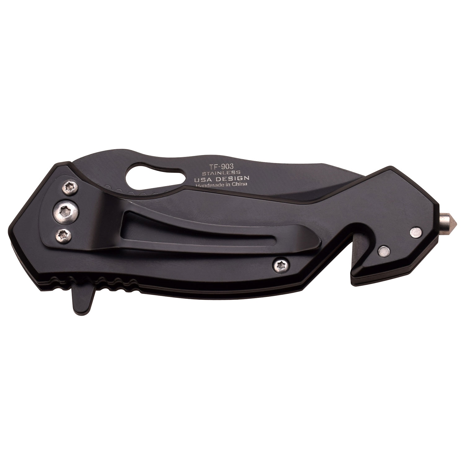 Складаний рятувальний ніж Master Cutlery Tac-Force TF-903BK Spring Assisted - Black