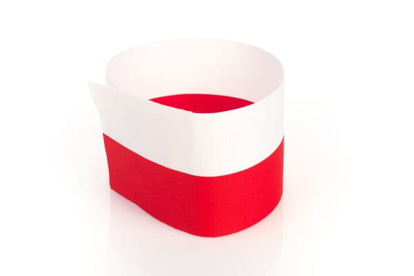 Пов'язка на руку - Біло-червона