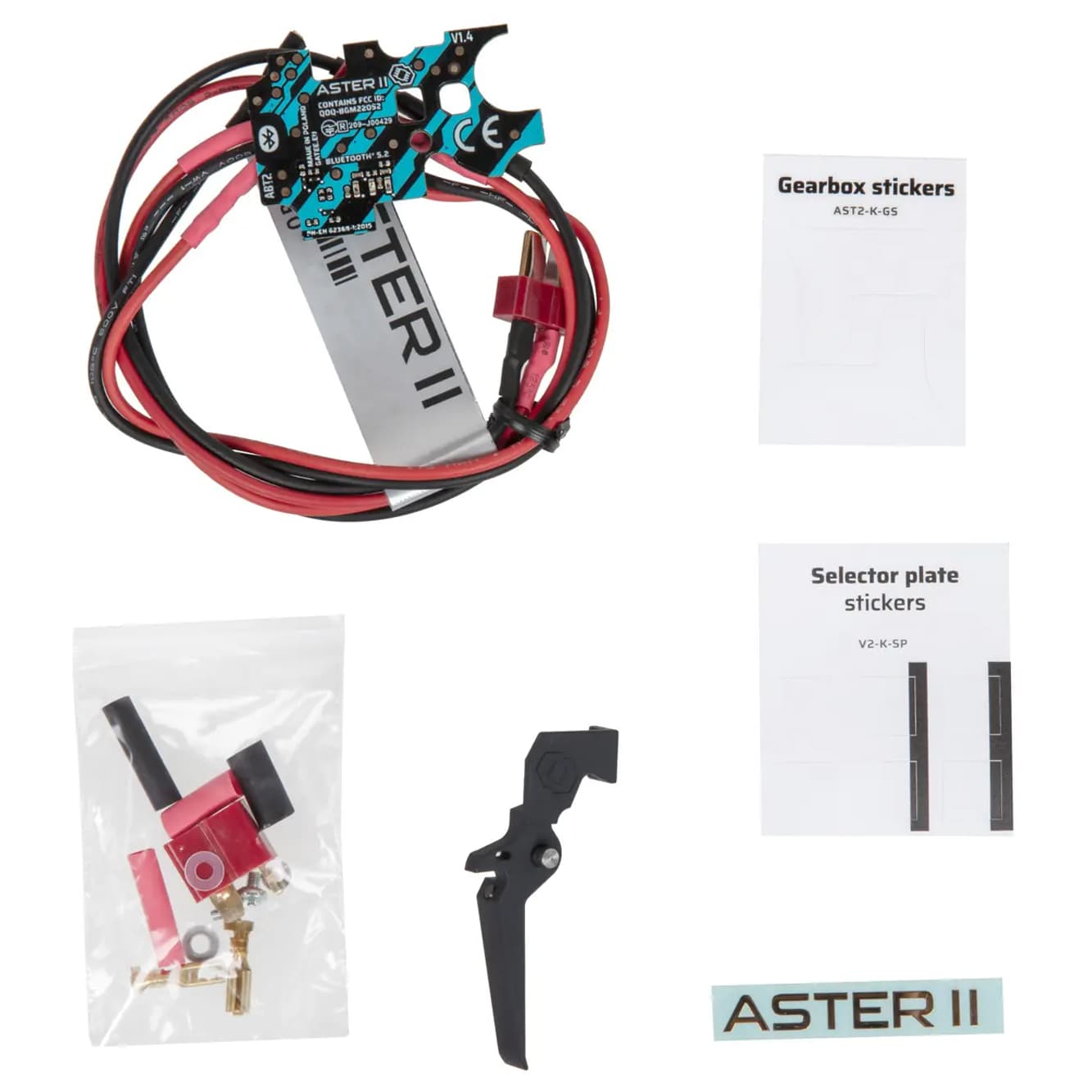 Zestaw kontrolera Gate Aster II Bluetooth Expert V2 z językiem spustowym Quantum Trigger 2 - front repliki
