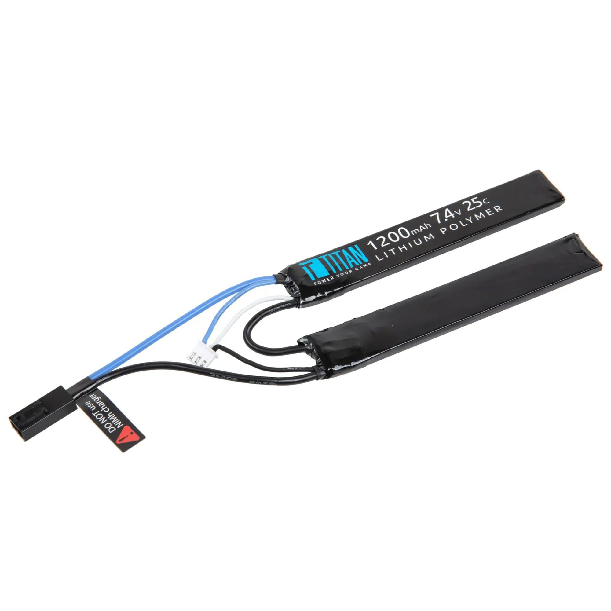 Акумулятор ASG Titan Li-Po 7,4V 25C 1200 mAh 2-модульний - Tamiya