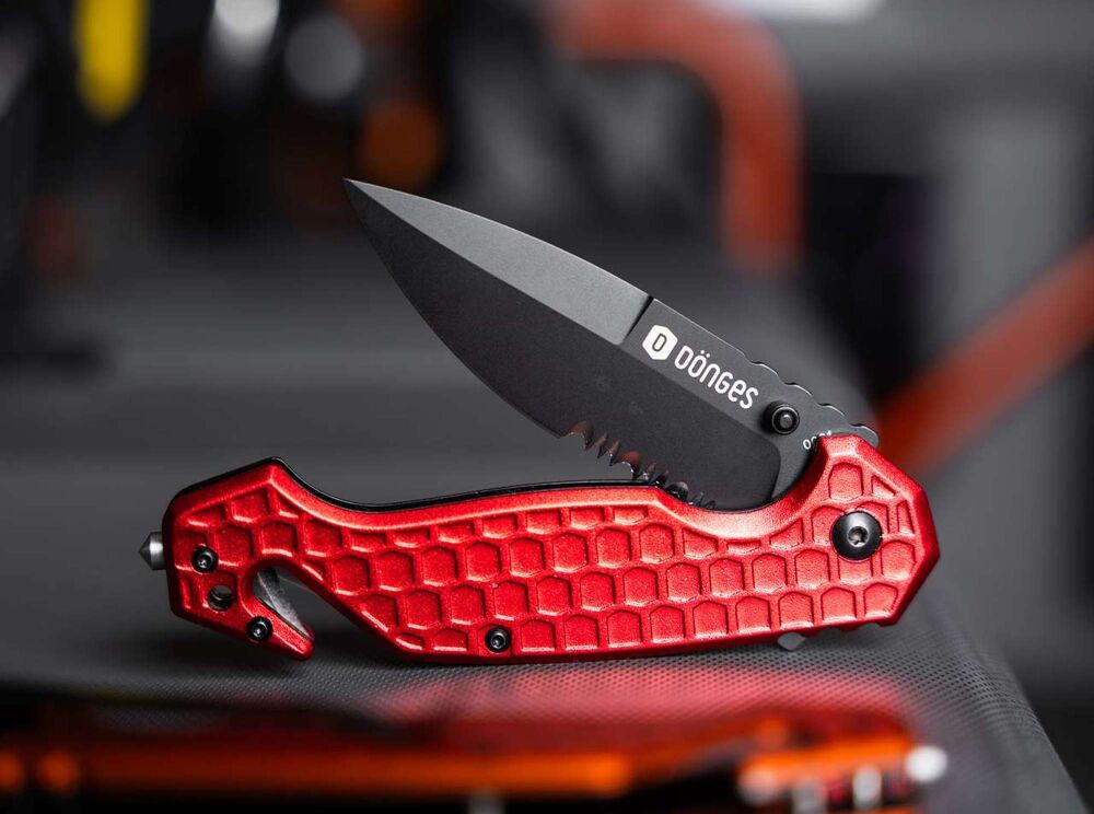 Nóż składany ratowniczy Dönges Basic Fire - Red