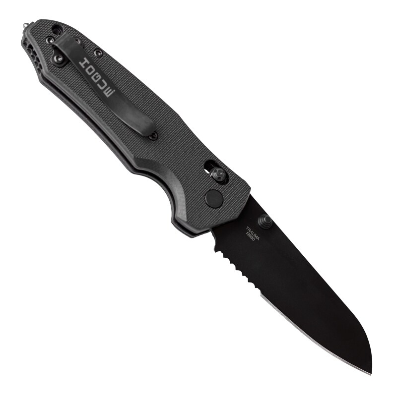 Nóż składany ratowniczy Hogue Trauma First Response Tool Partially Serrated Black Cerakote - Black