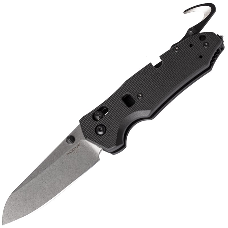 Nóż składany ratowniczy Hogue Trauma First Response Tool Stone Tumbled - Black