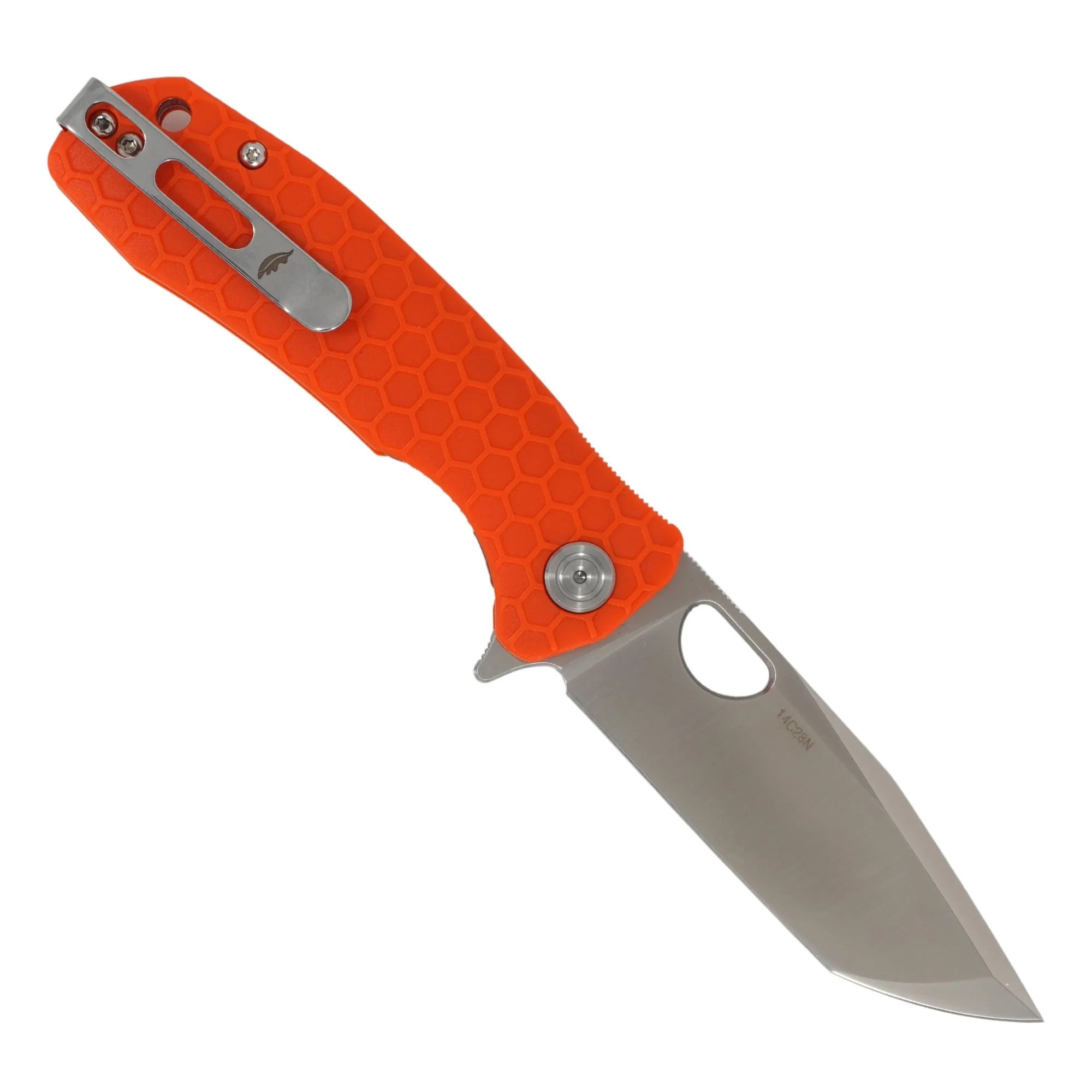 Nóż składany Honey Badger Tanto Medium 14C28N - Orange