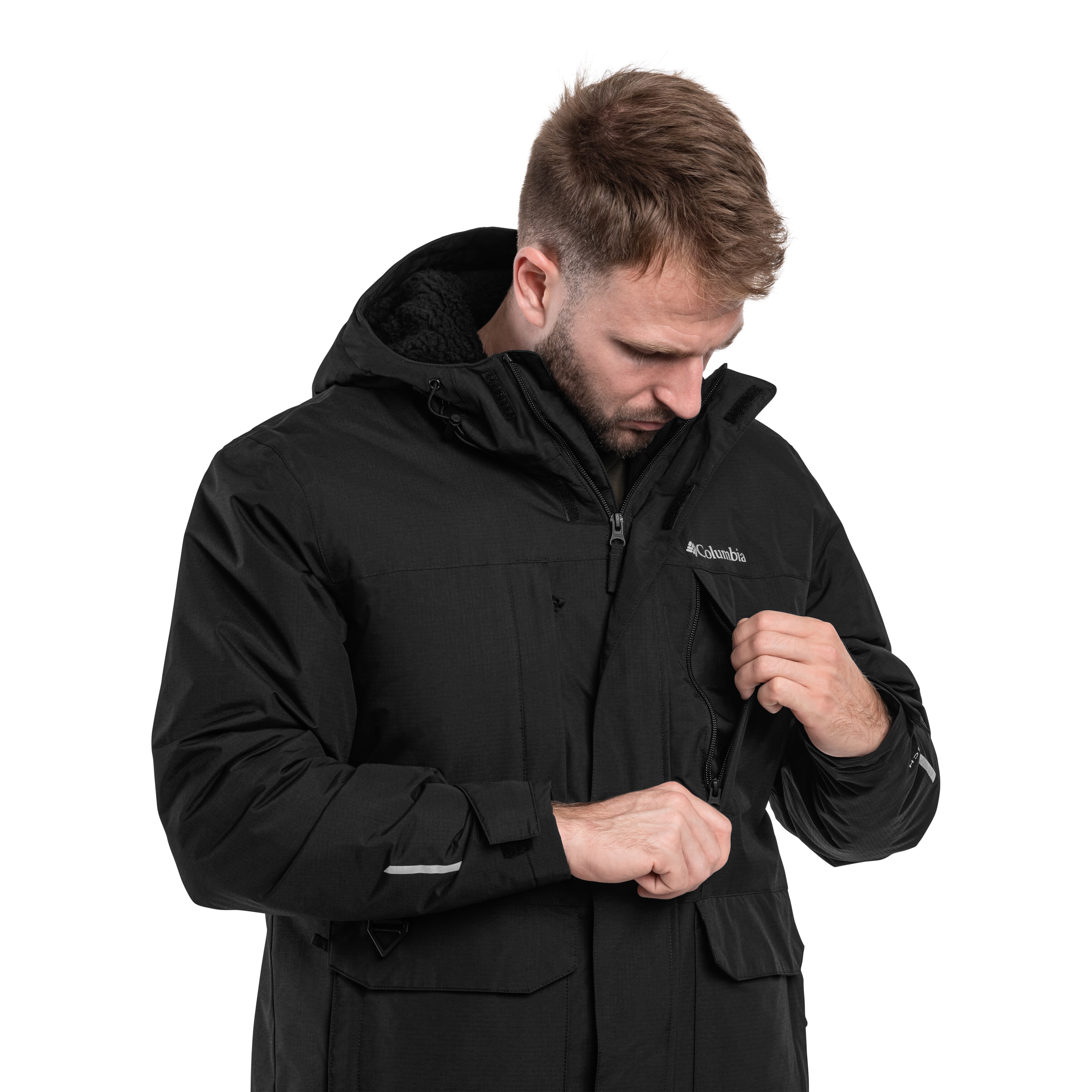 Kurtka Columbia Landroamer Sherpa Lined Waterproof Hooded - Black