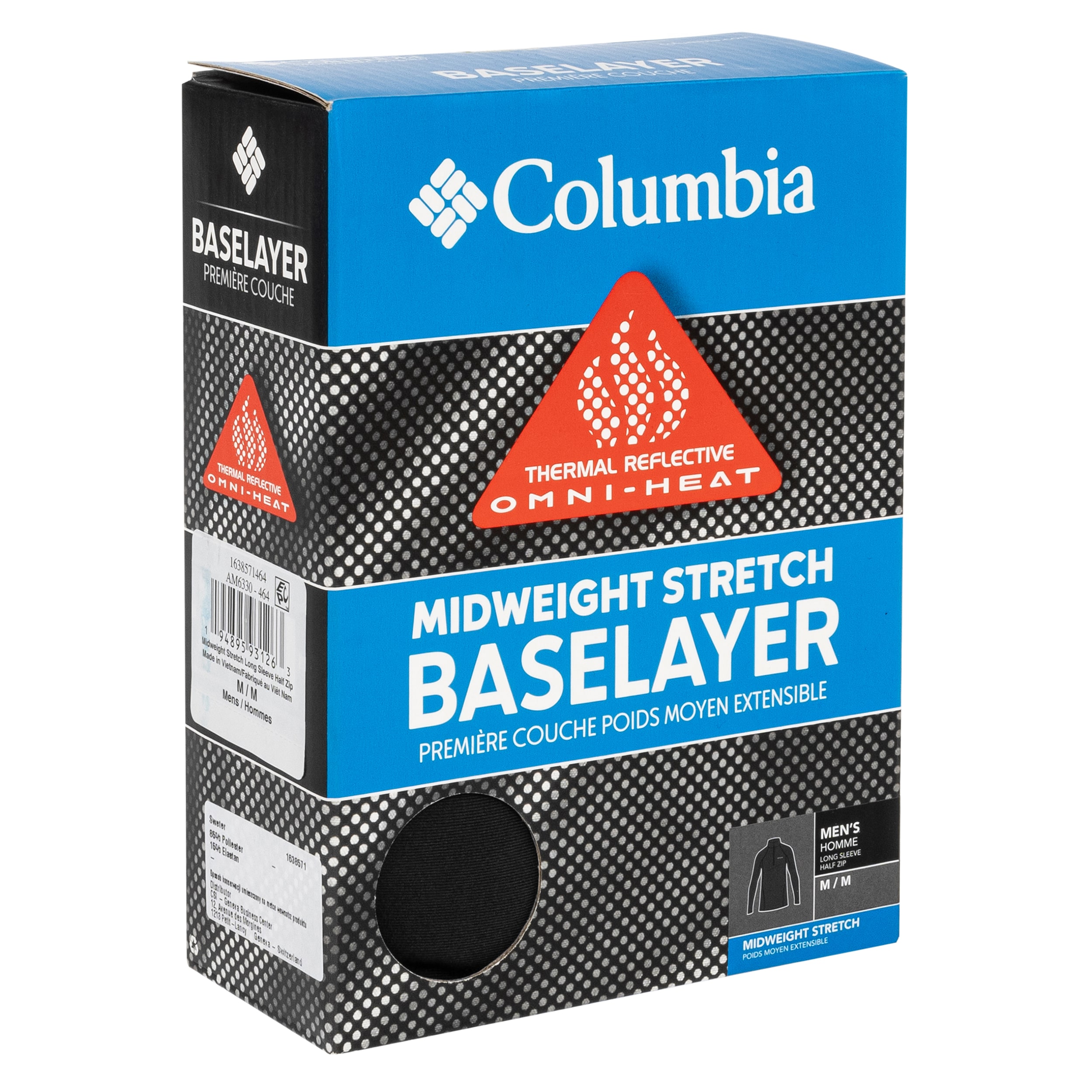 Bluza termoaktywna Columbia Midweight Stretch Long Sleeve Half Zip - Black