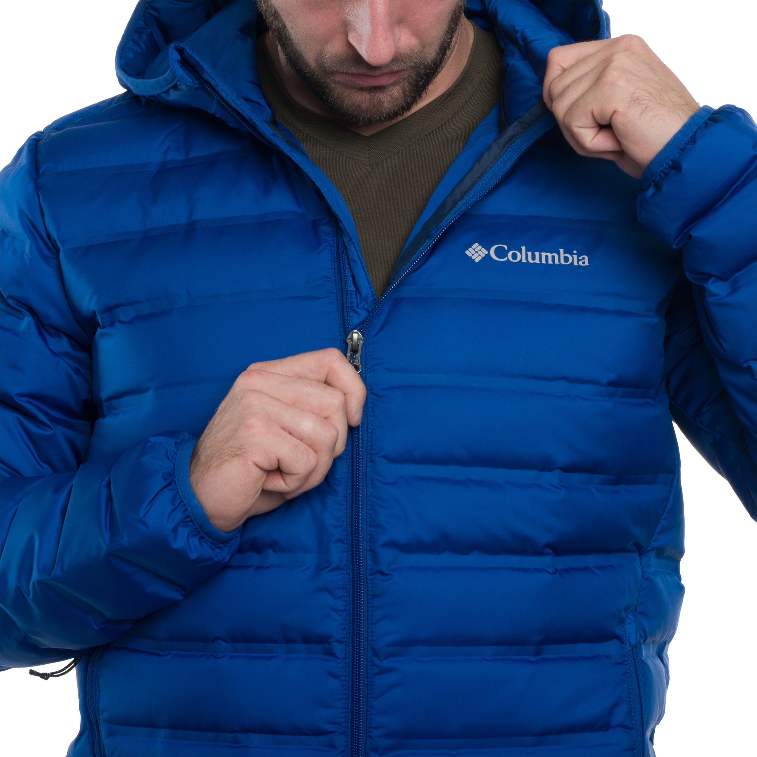Kurtka Columbia Lake 22 II Down Hooded - Mountain Blue