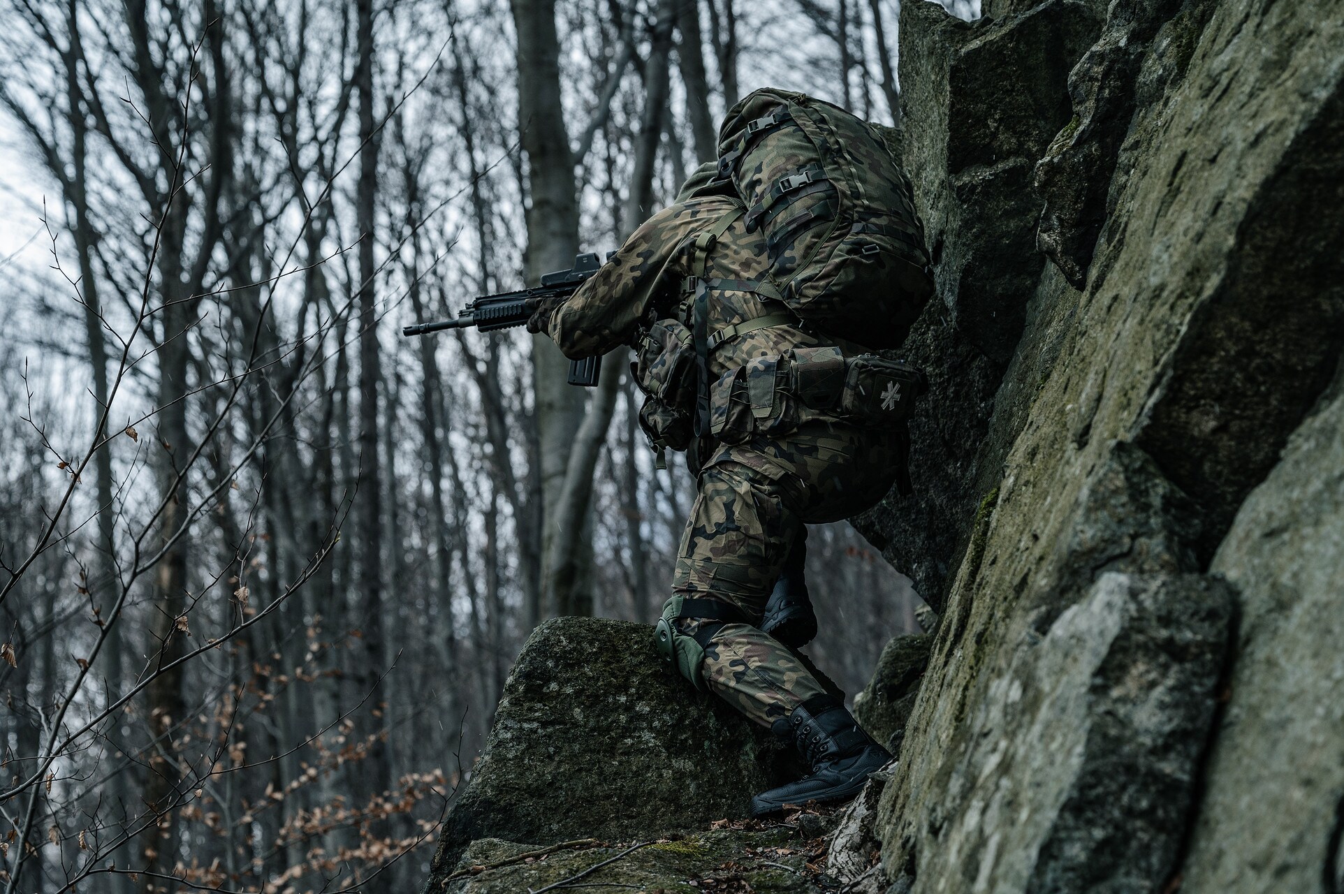 Kamizelka taktyczna Helikon-Tex Guardian Recce Chest Rig - wz.93 Pantera PL Woodland