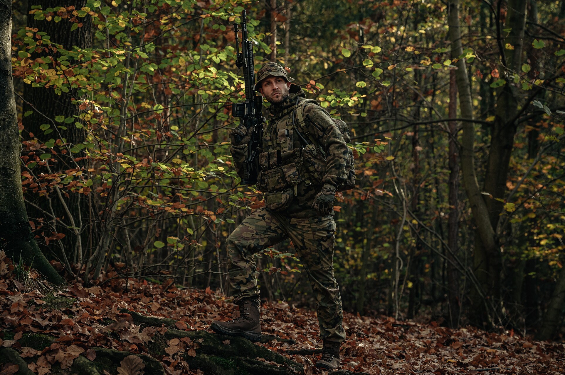 Kamizelka taktyczna Helikon-Tex Guardian Recce Chest Rig - wz.93 Pantera PL Woodland