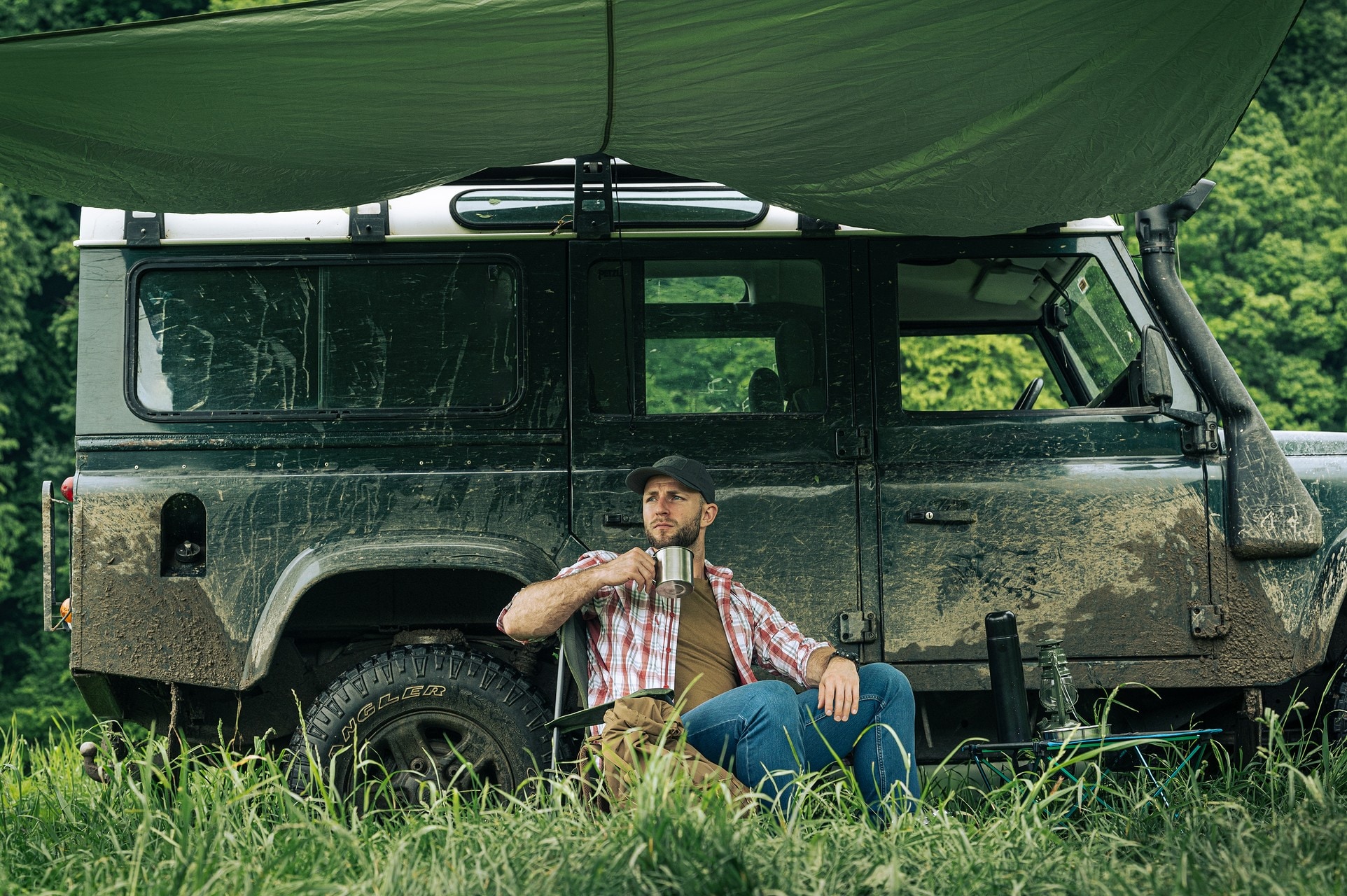 Płachta biwakowa Pentagon Wild Tarp 3x3 m - RAL 7013