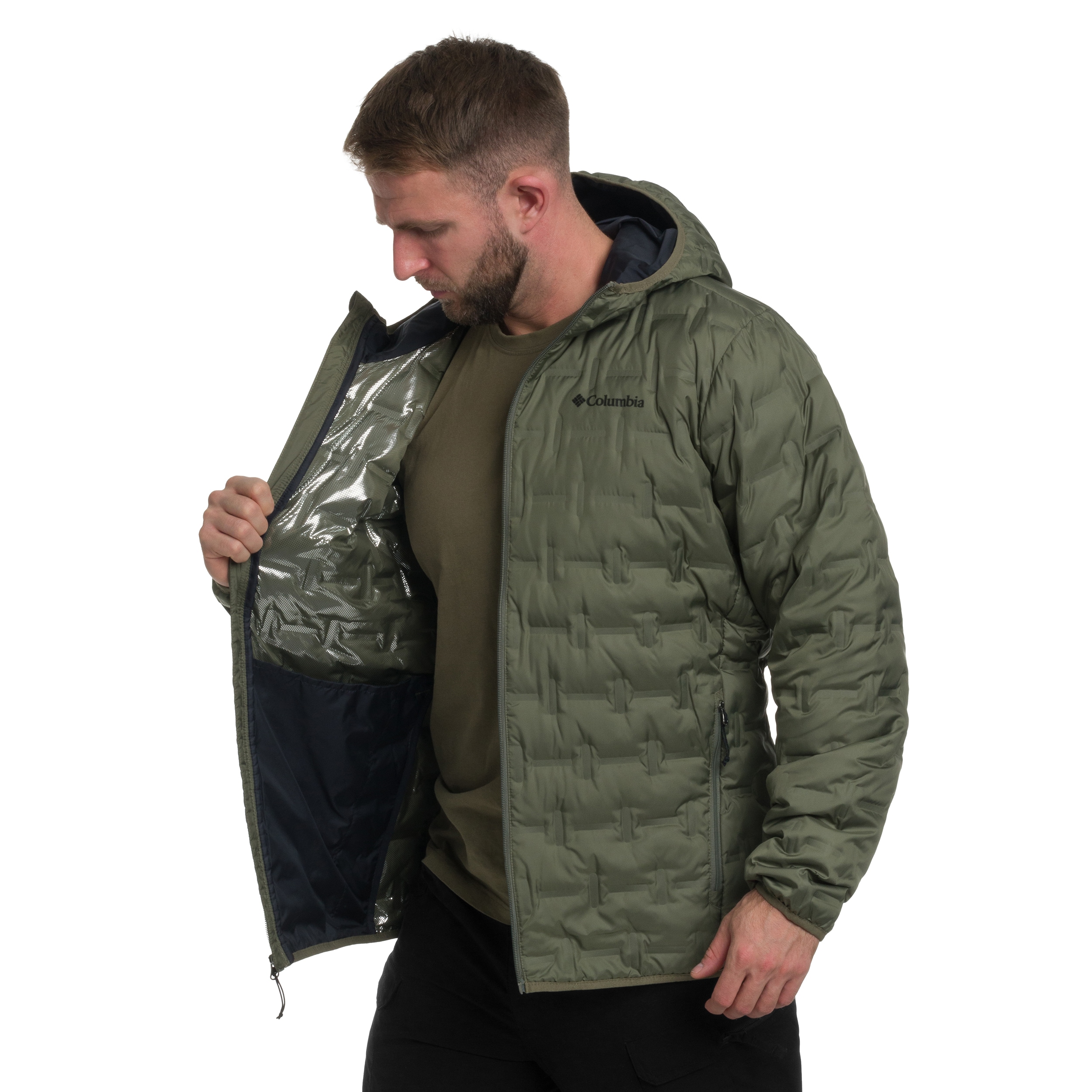Kurtka Columbia Delta Ridge II Down Hooded - Stone Green