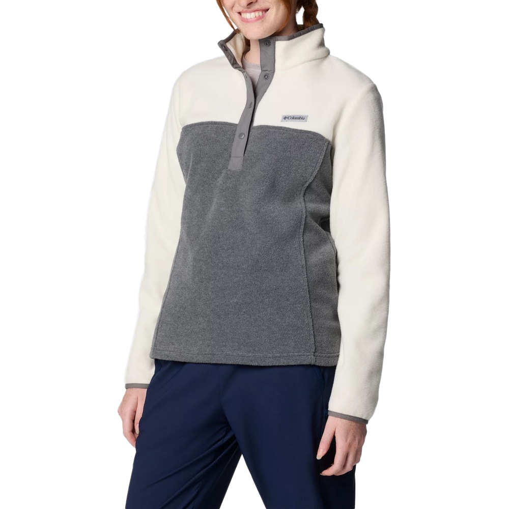 Polar damski Columbia Benton Springs Half Snap Pullover II - City Grey Heather/Chalk