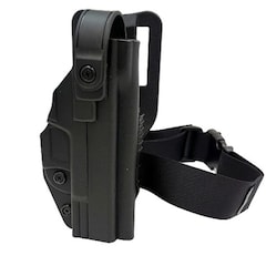 Kabura Doubletap Gear Kydex OWB Strighter SLS QLS Holster z pasem udowym do pistoletów Glock 19 - Black