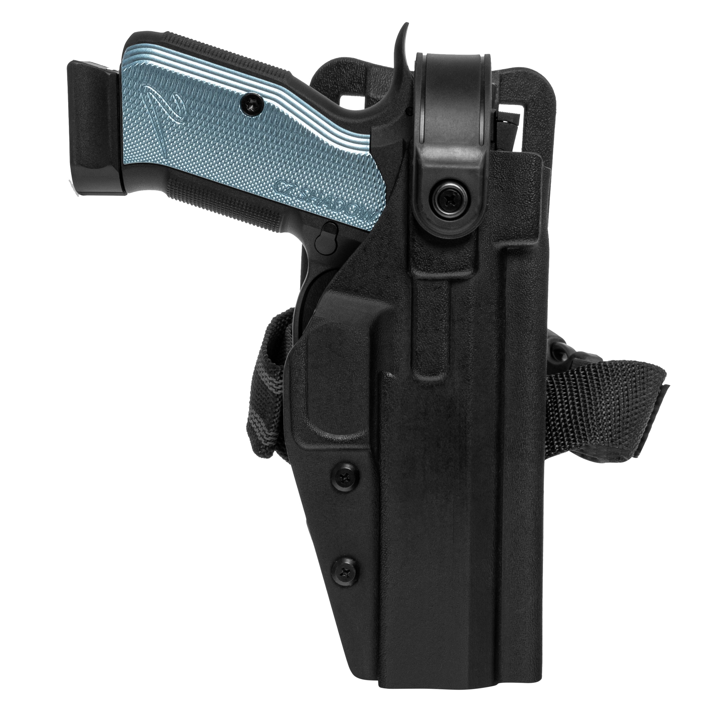 Kabura Doubletap Gear Kydex OWB Strighter SLS QLS Holster z pasem udowym do pistoletów CZ Shadow 2 - Black