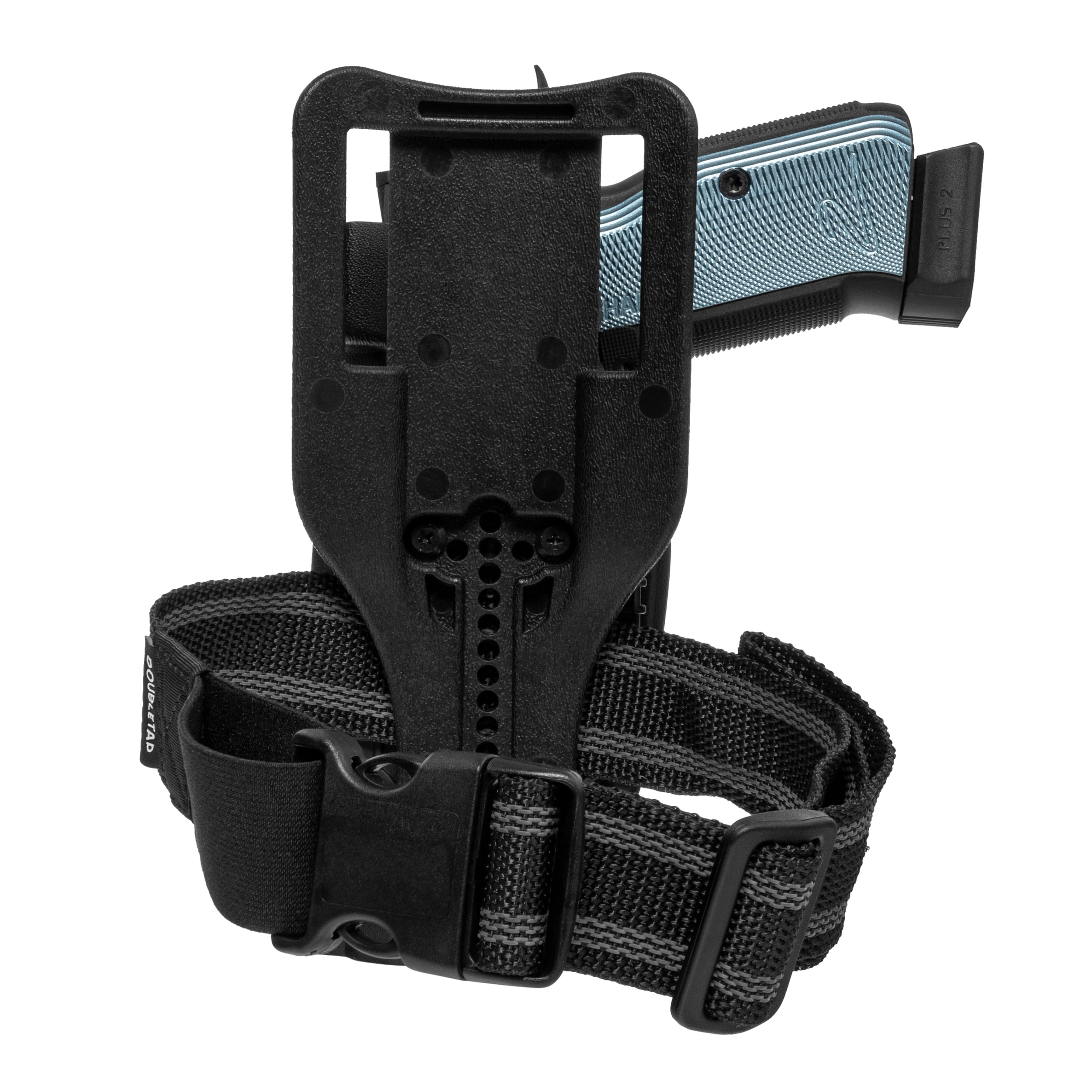 Kabura Doubletap Gear Kydex OWB Strighter SLS QLS Holster z pasem udowym do pistoletów CZ Shadow 2 - Black
