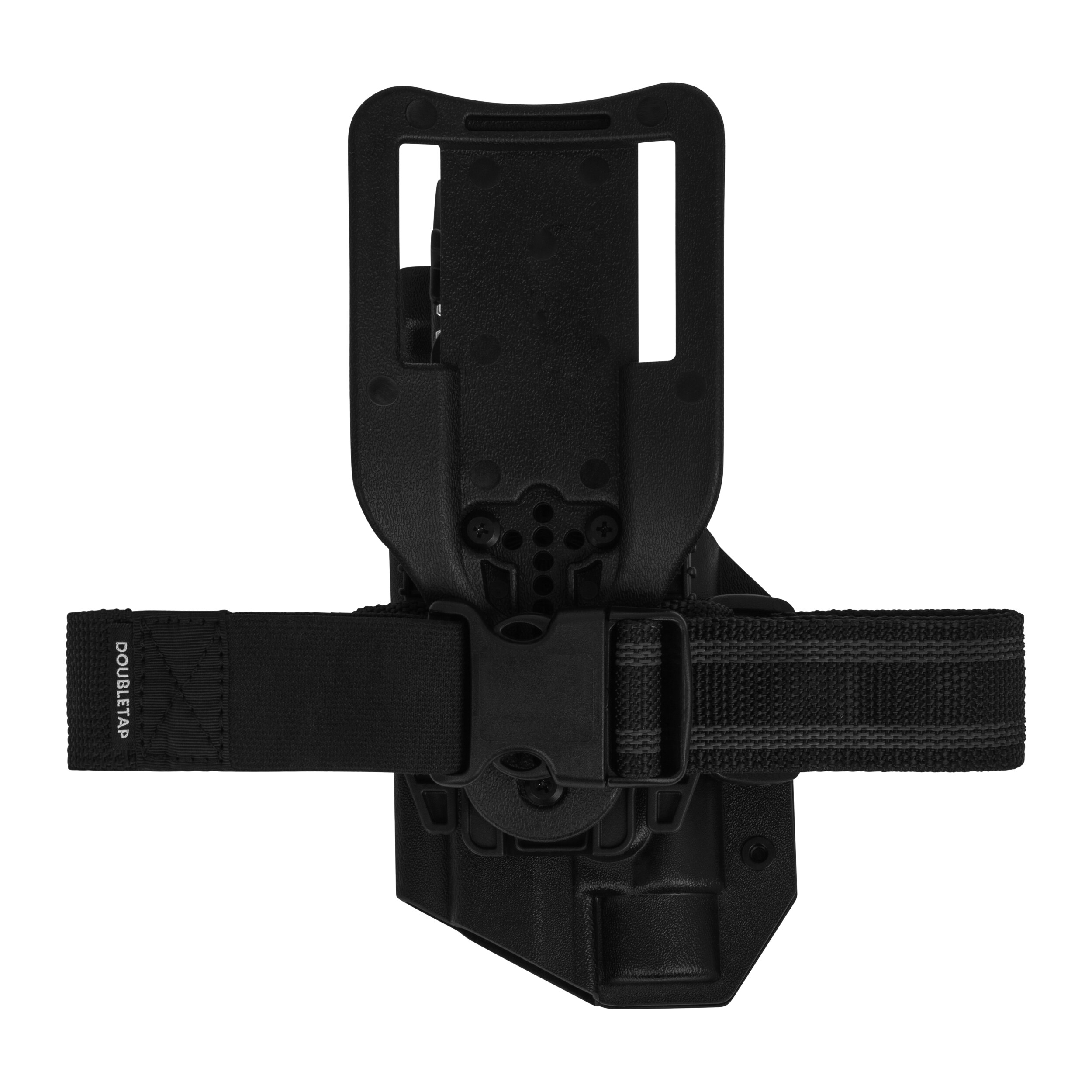 Kabura Doubletap Gear Kydex OWB Strighter SLS QLS Holster z pasem udowym do pistoletów Glock 19 z latarką TLR-1 - Black