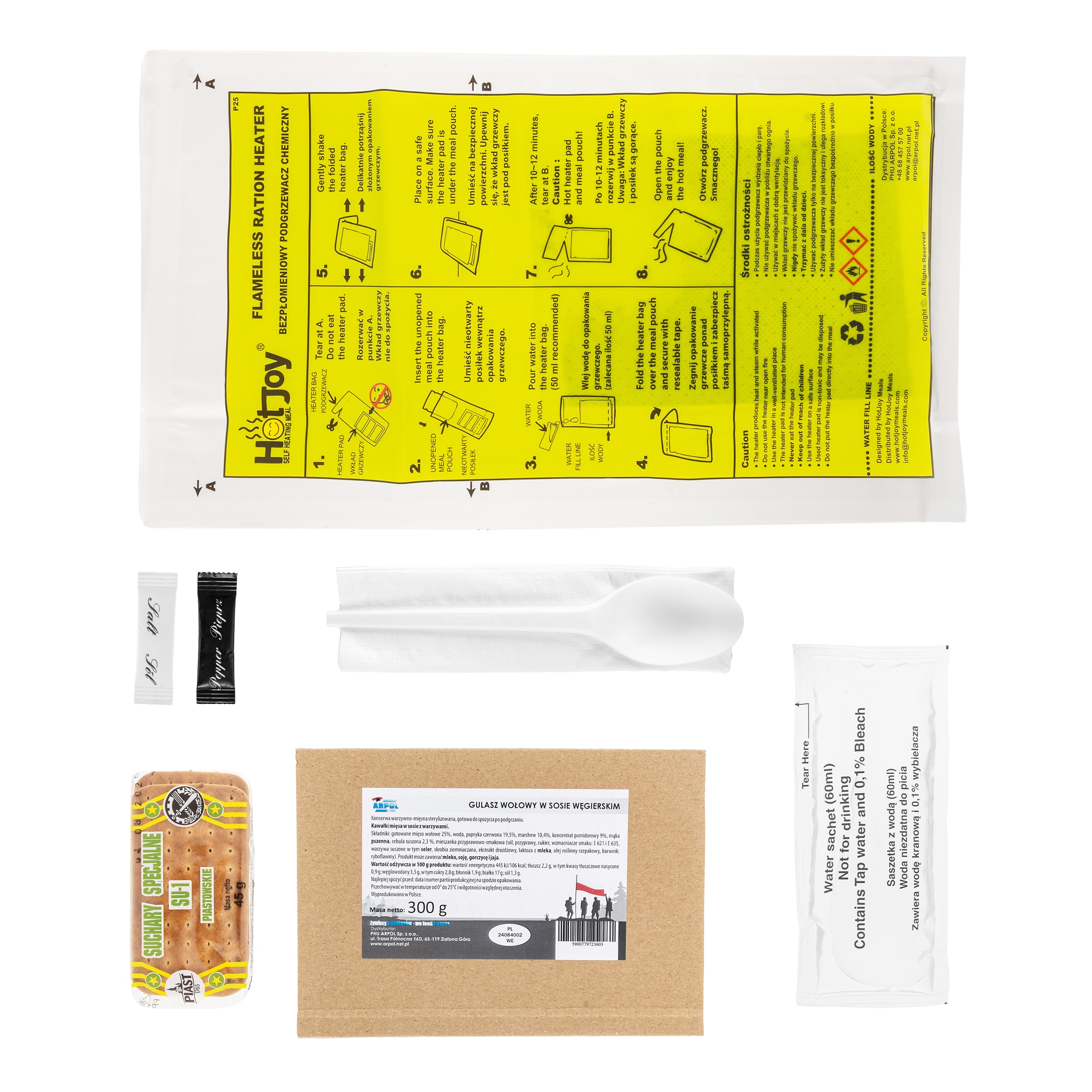 Racja żywnościowa Arpol Posiłek na szybko nr 8 - Gulasz wołowy w sosie węgierskim