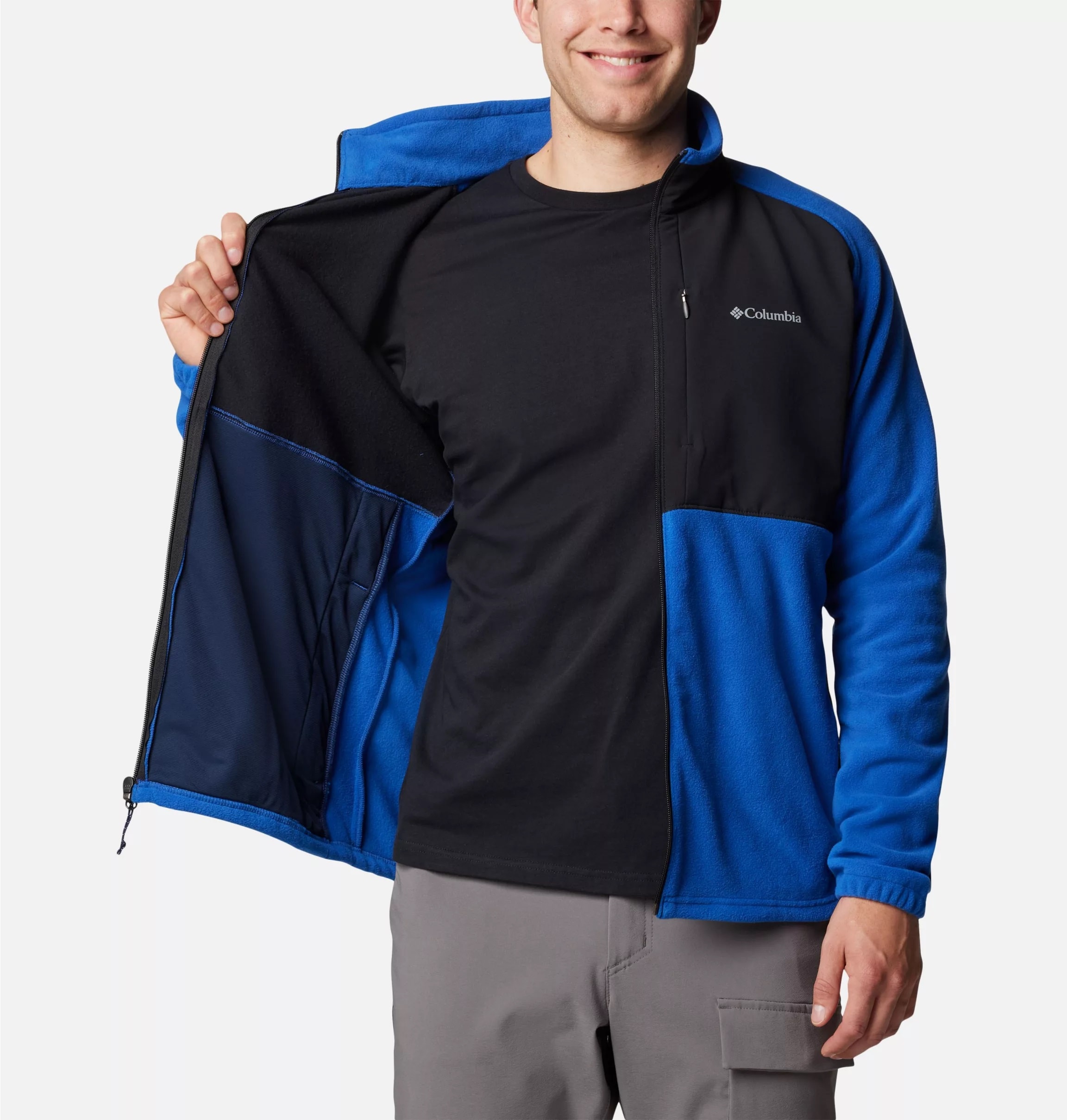 Polar Columbia Sage Peak Fleece - Mountain Blue/Black