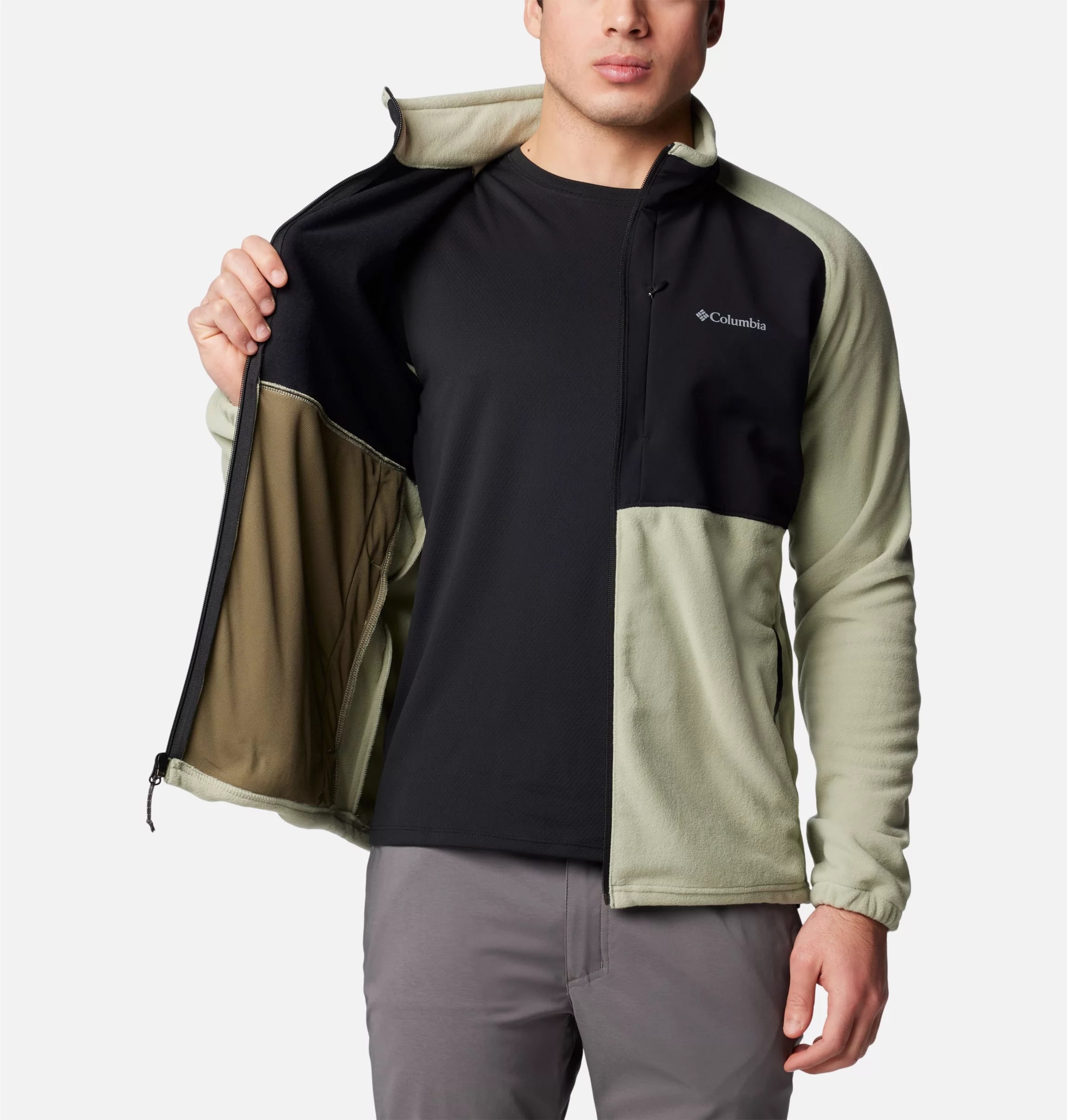 Polar Columbia Sage Peak Fleece - Safari/Black