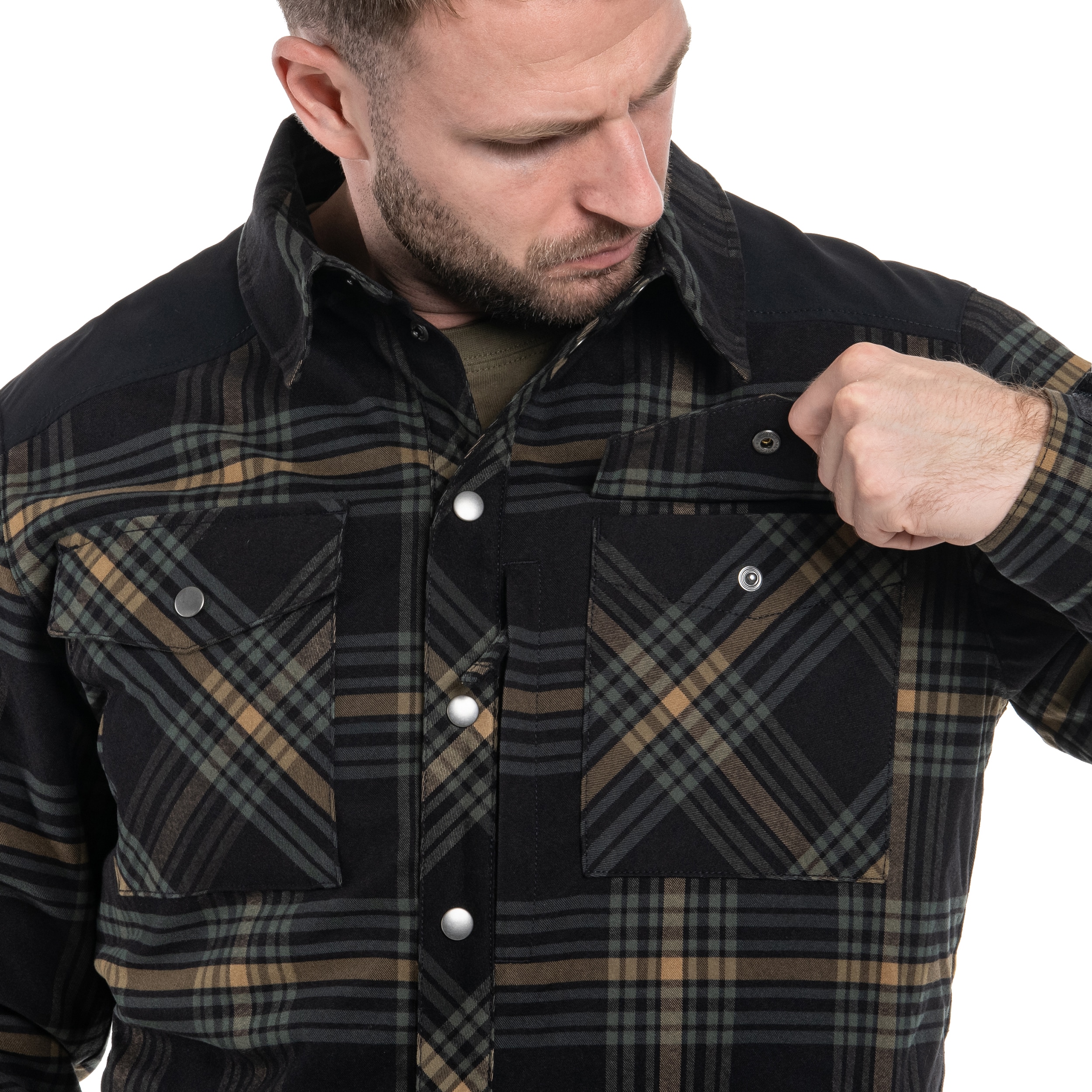 Koszula Helikon-Tex Winter Warden Long Sleeve - Slate Moorland Plaid
