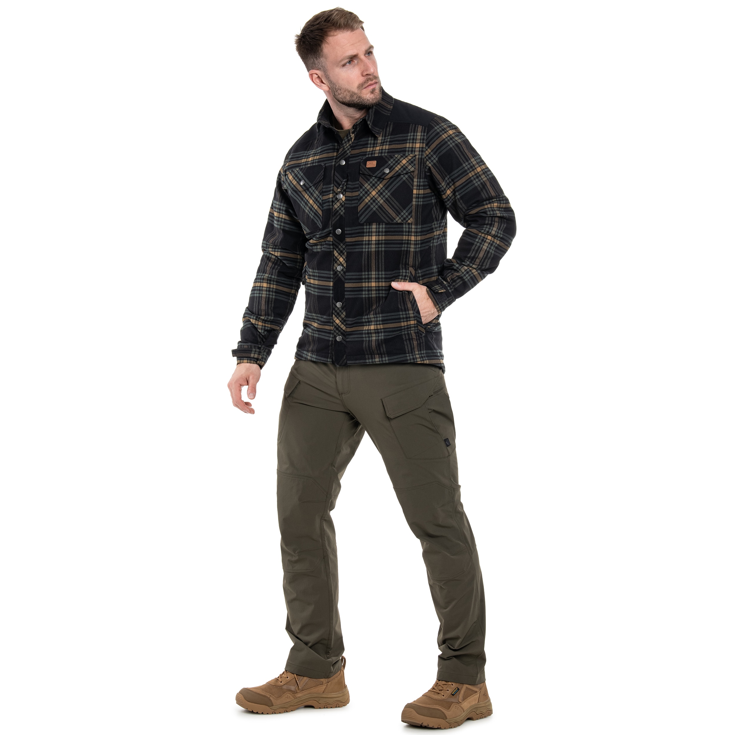 Koszula Helikon-Tex Winter Warden Long Sleeve - Slate Moorland Plaid