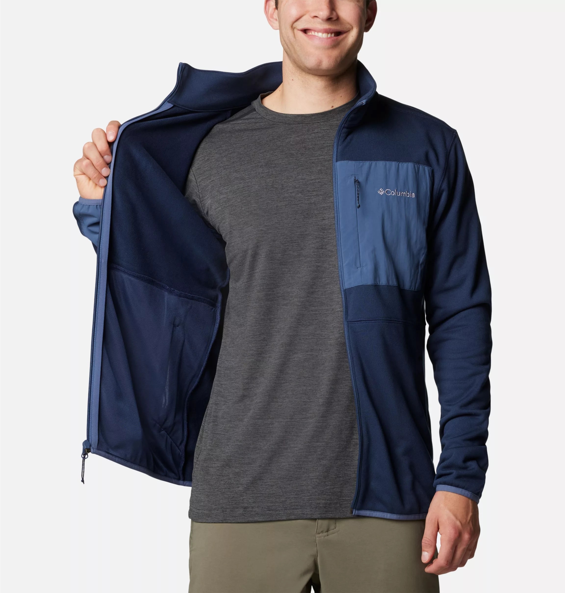 Polar Columbia Hike II Technical Fleece - Collegiate Navy/Dark Mountain